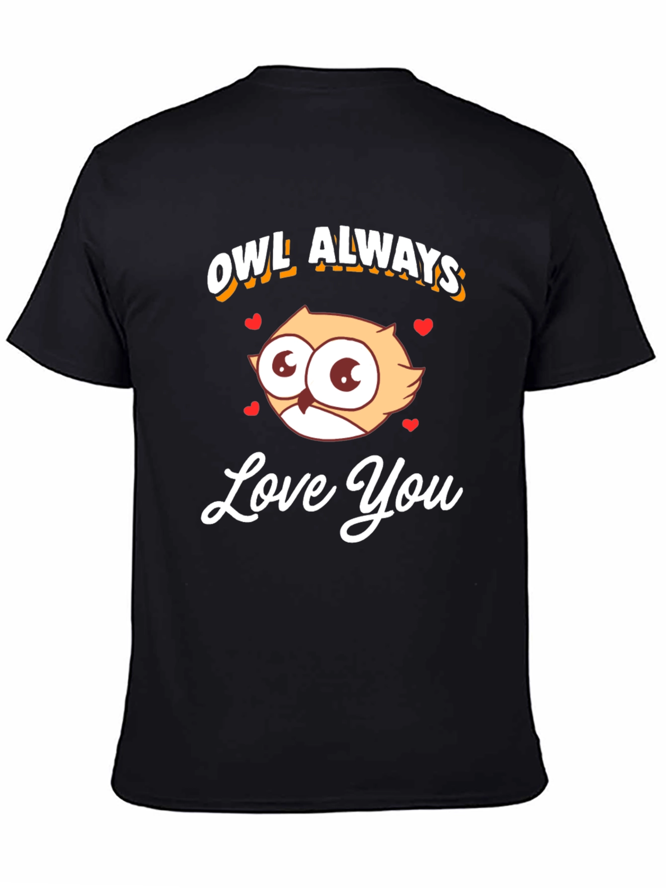Black Owl Always Love You Graphic T-Shirt view 4