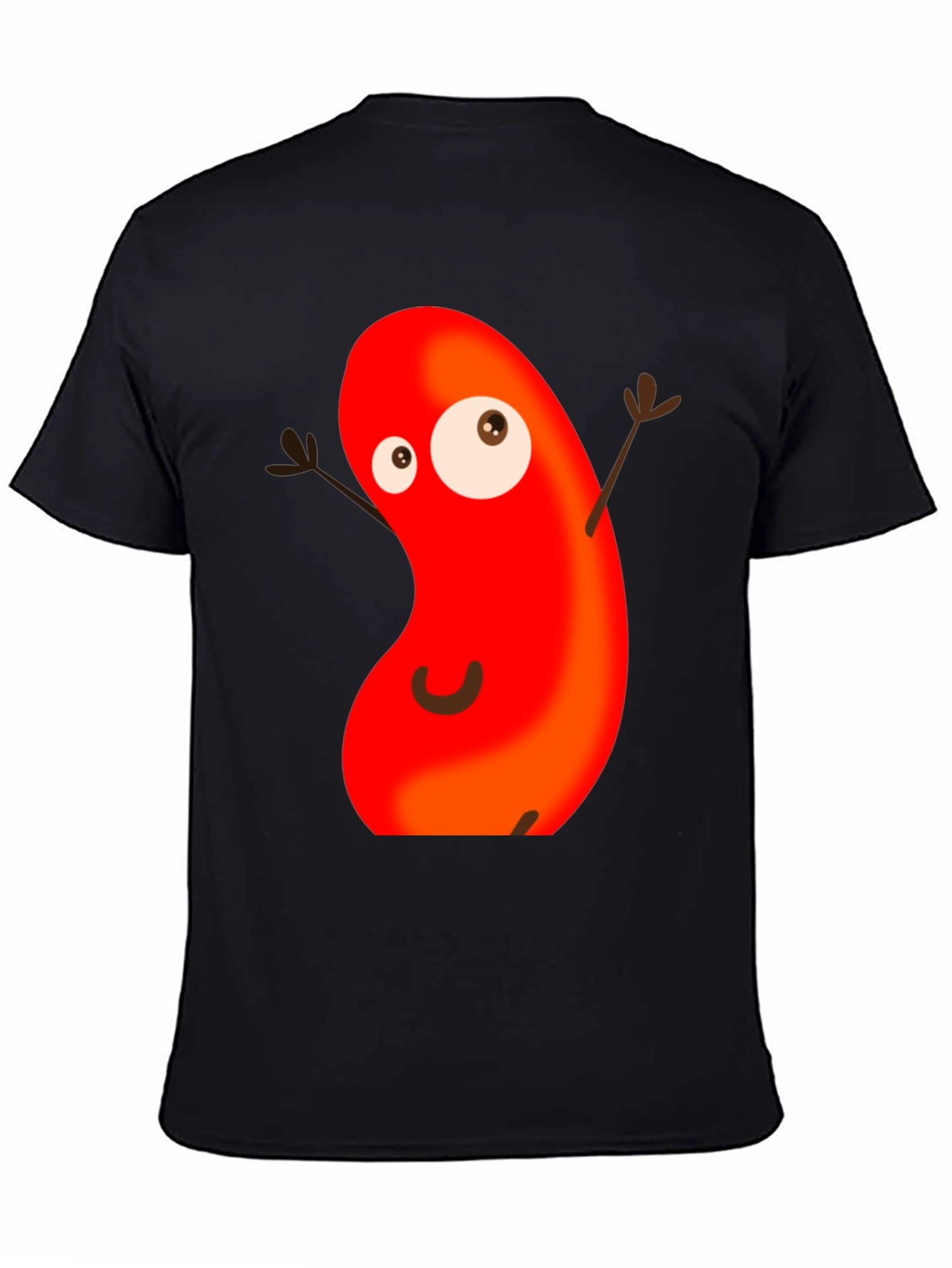 Black Funny Bean Character Graphic Tee view 4