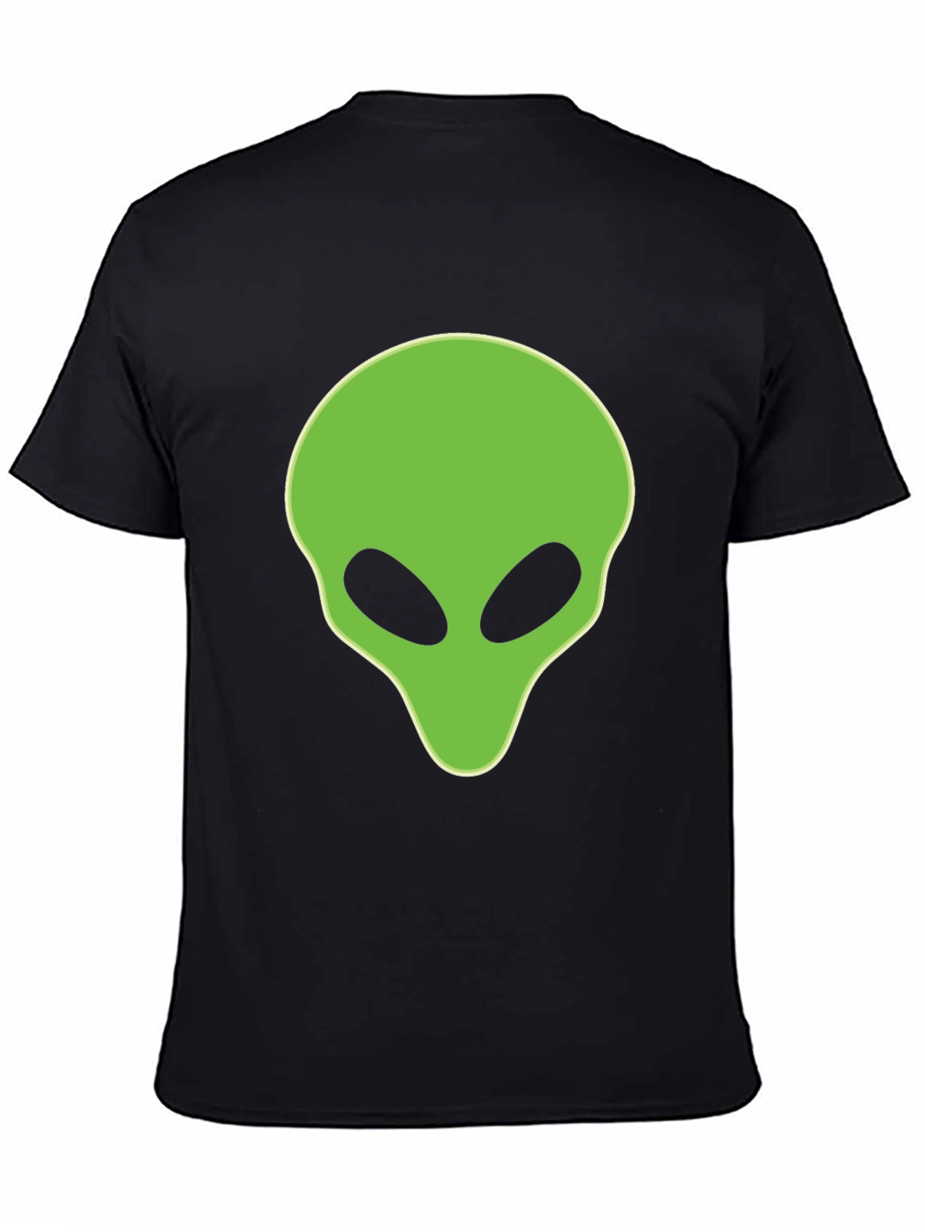 Alien Head Graphic Tee - Black Cotton T-Shirt - 4