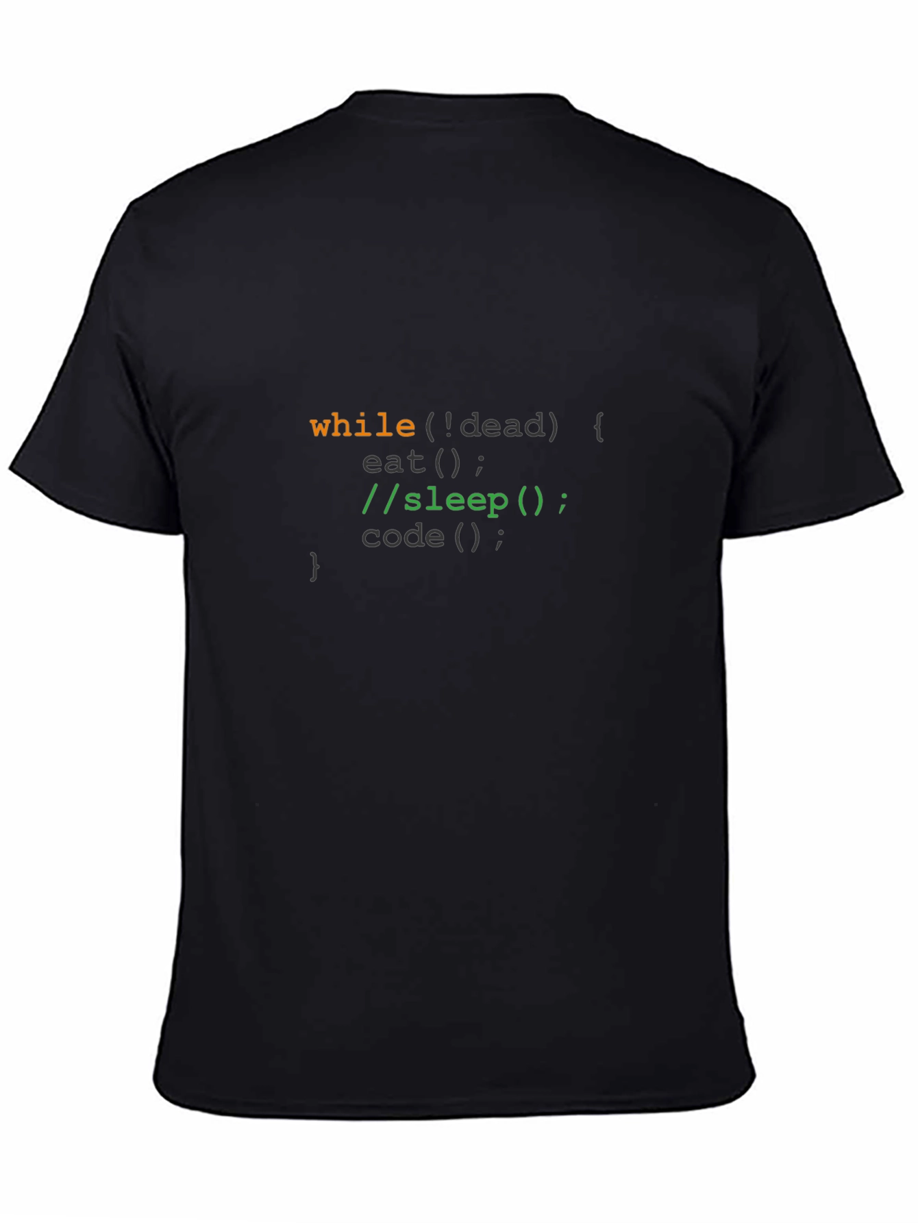 Black Code Loop T-Shirt - Eat Sleep Code Repeat! view 4