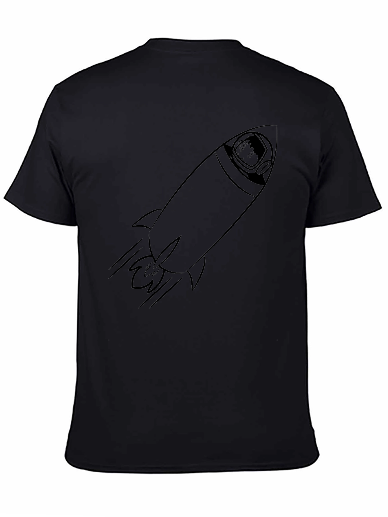 Black Rocket Man Tee - Blast Off in Style! view 4