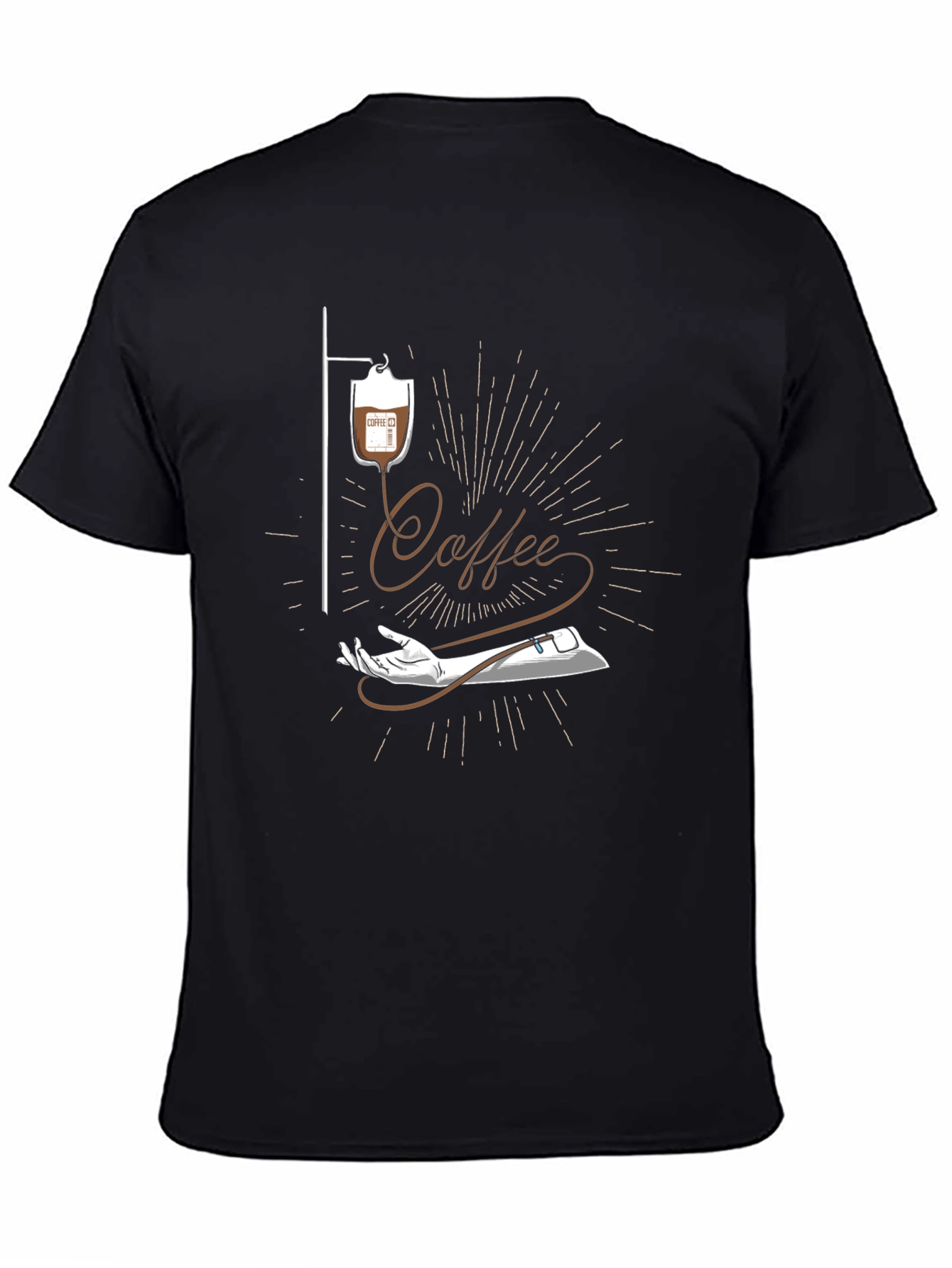 Black Coffee Drip T-Shirt - Caffeine Addict view 4