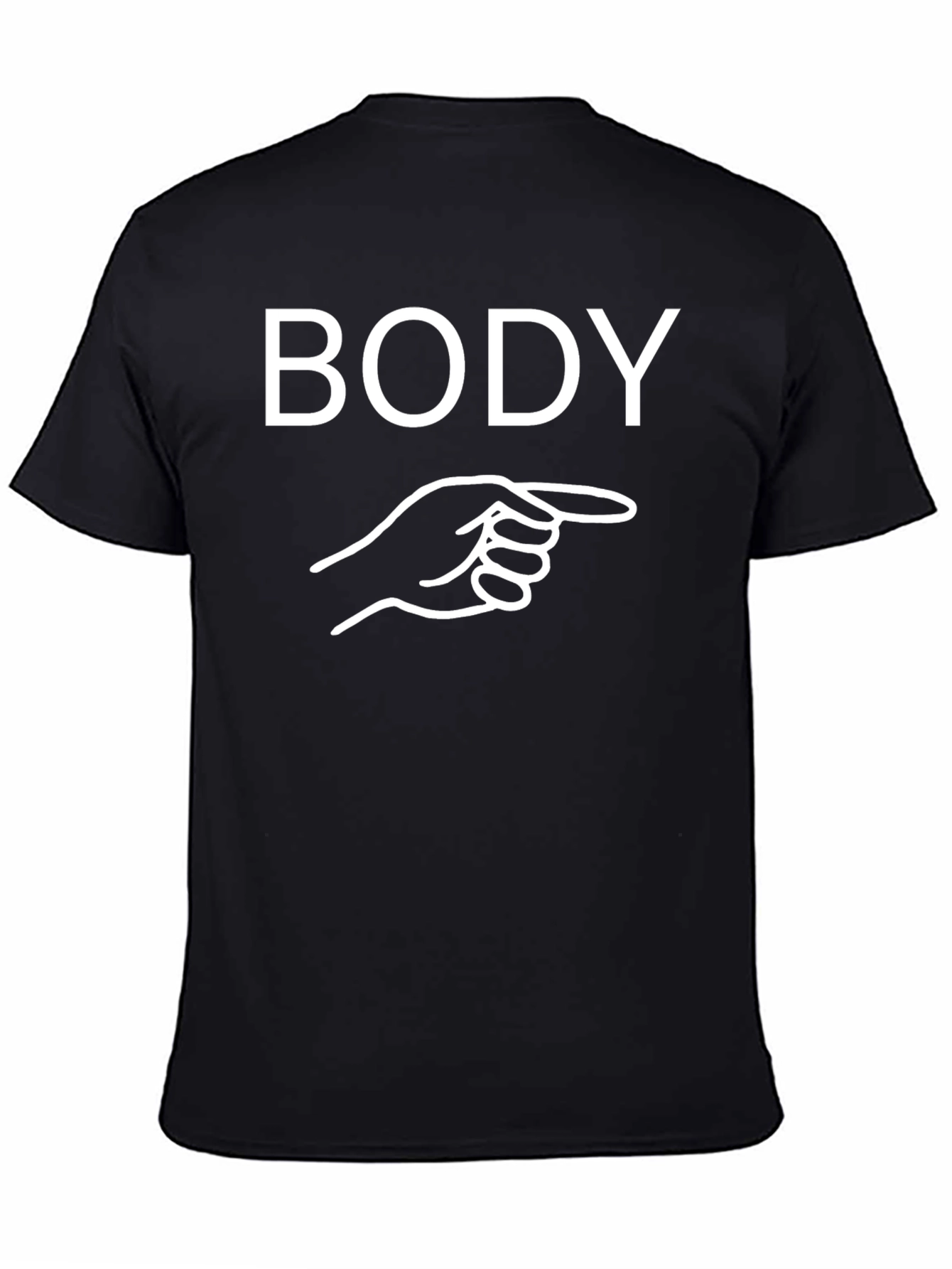 Black Body Pointing Hand Graphic Tee - Unisex view 4