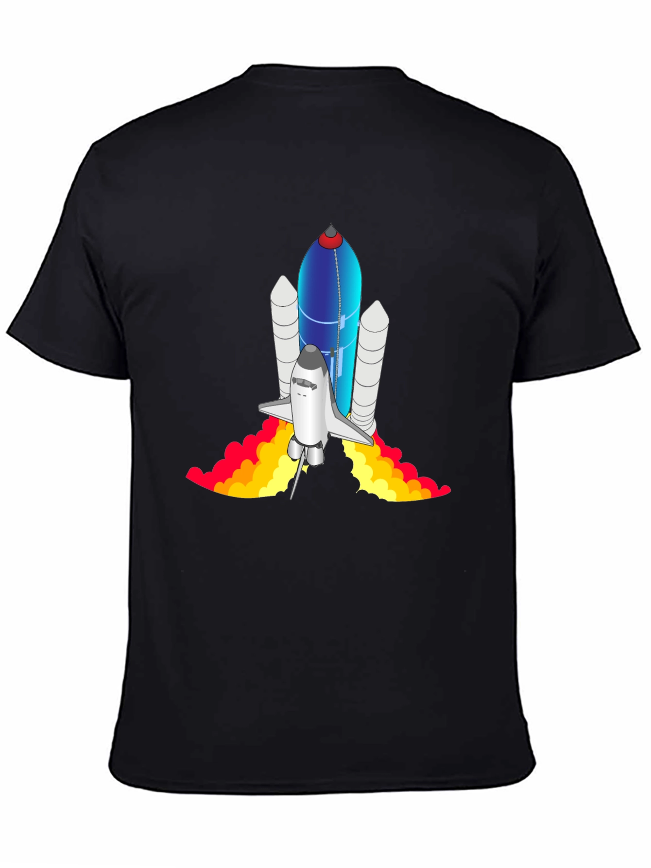 Black Space Shuttle Graphic Tee view 4