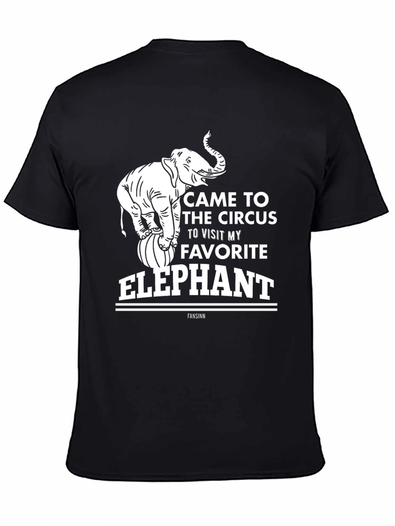 Black Circus Elephant T-Shirt view 4