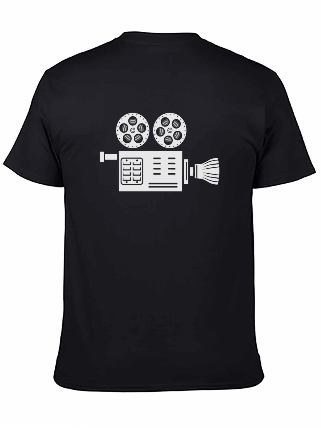 Black Retro Movie Camera Graphic Tee - Black view 4