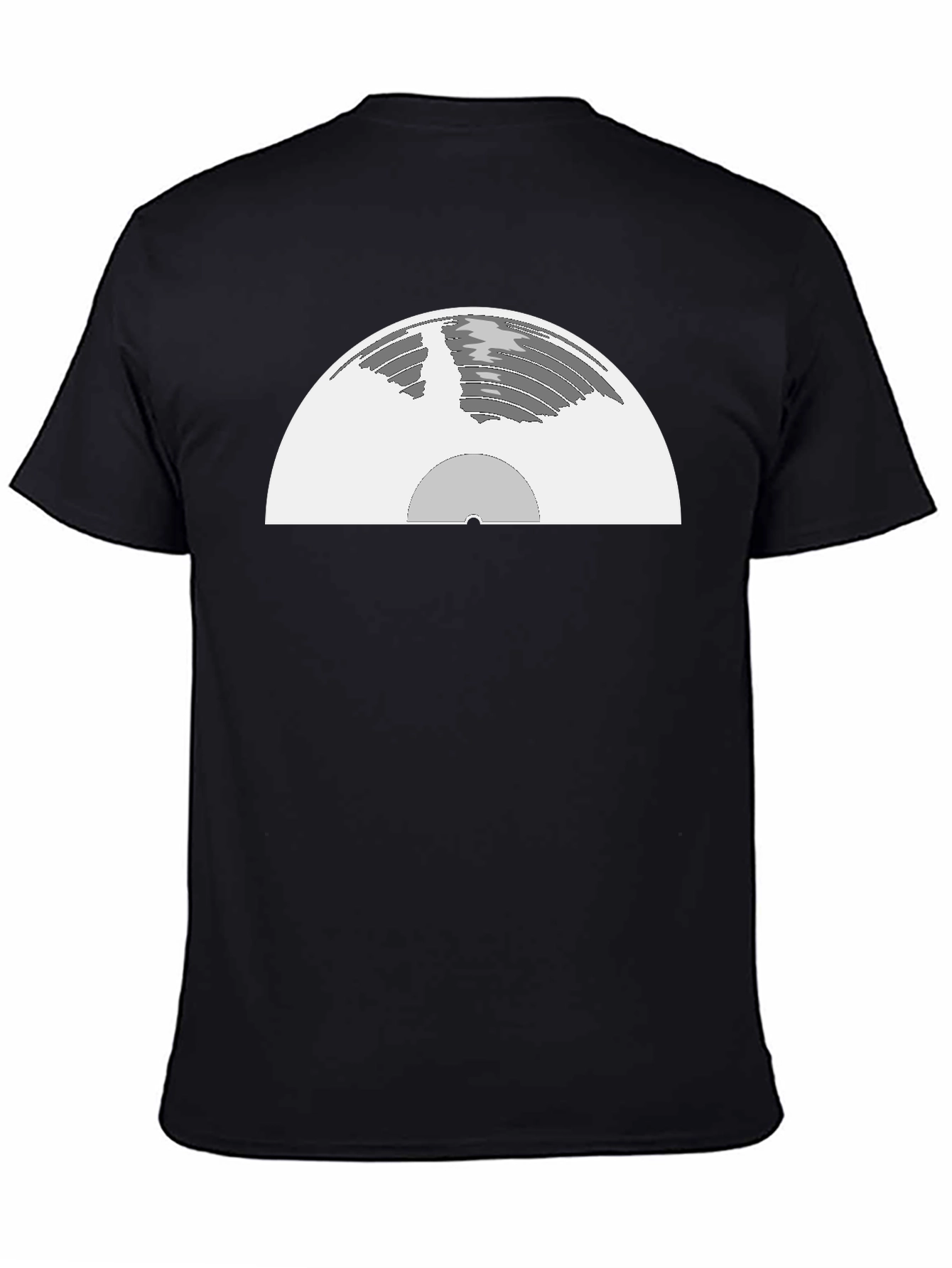 Black Retro Vinyl Record Graphic Tee view 4