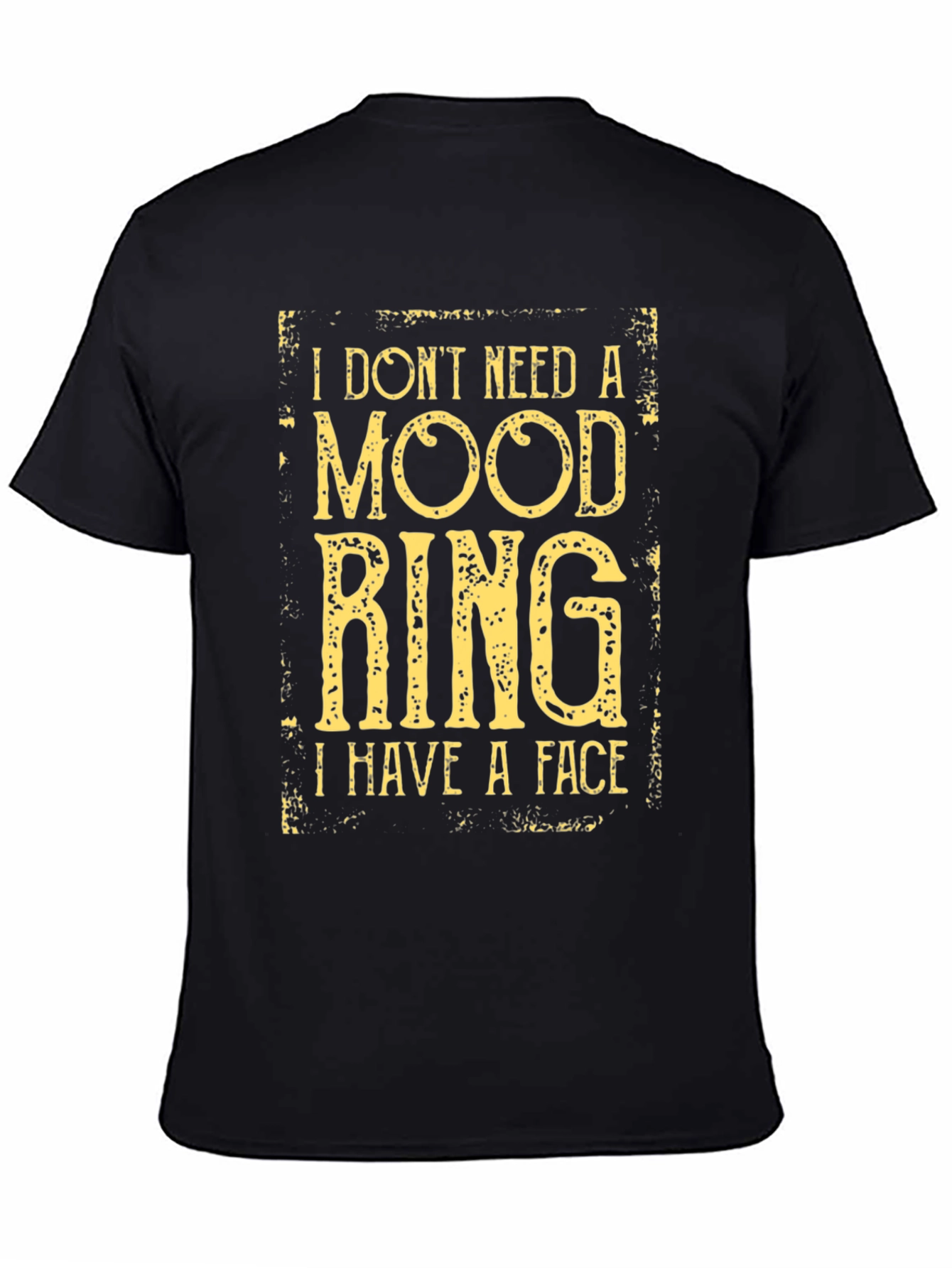 Black Mood Ring Graphic Tee - Black Humor T-Shirt view 4