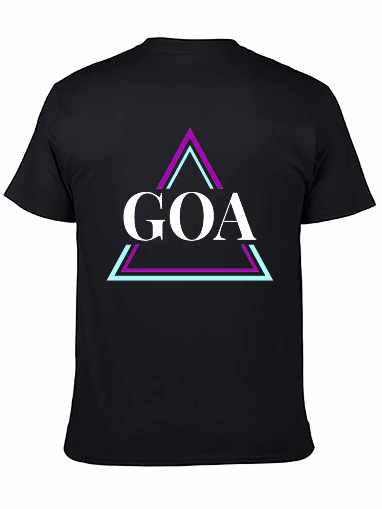 Black GOA Graphic Tee - Black Cotton Blend T-Shirt view 4