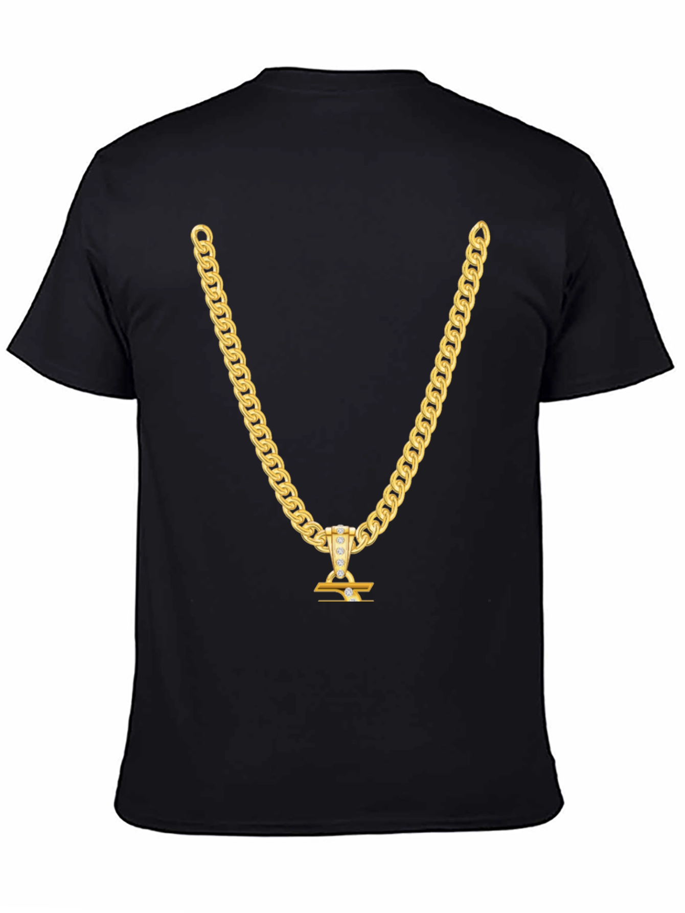 Black Gold Chain T-Shirt - Statement Piece view 4