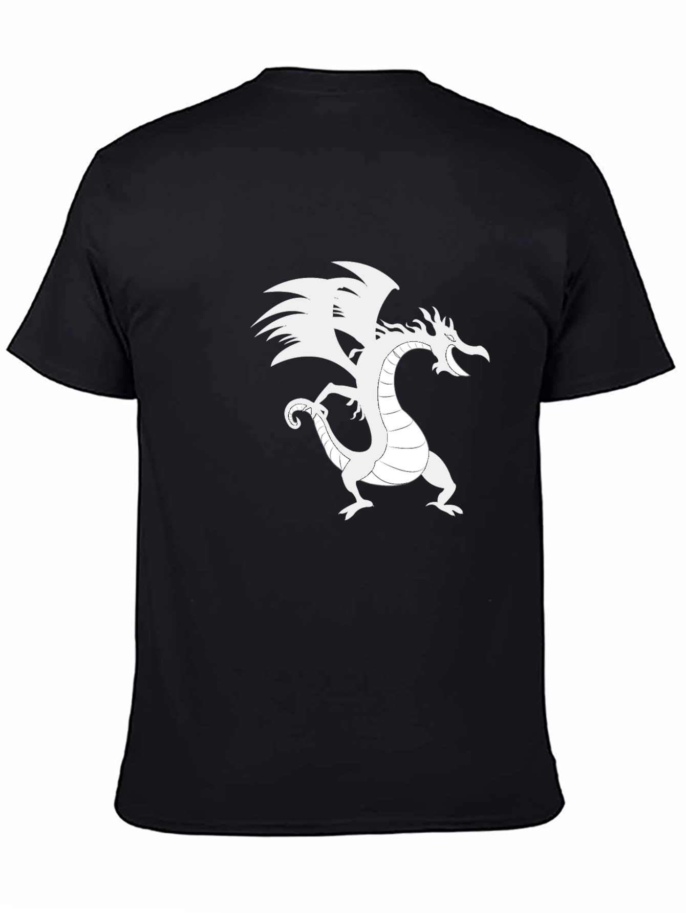 Black Dragon Graphic T-Shirt - Black Cotton Tee view 4