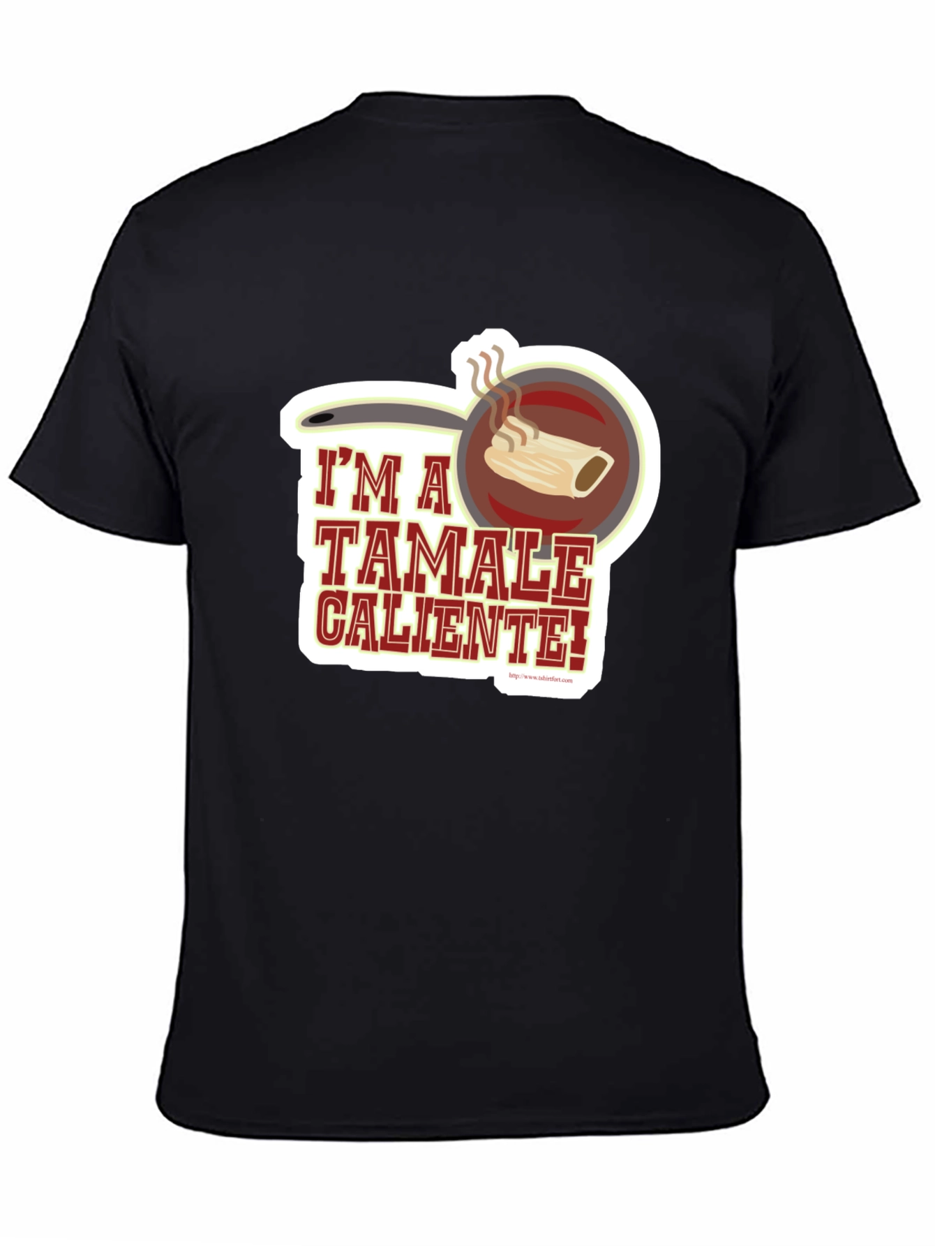 Black I'm a Tamale Caliente! T-Shirt - Funny Foodie Tee view 4