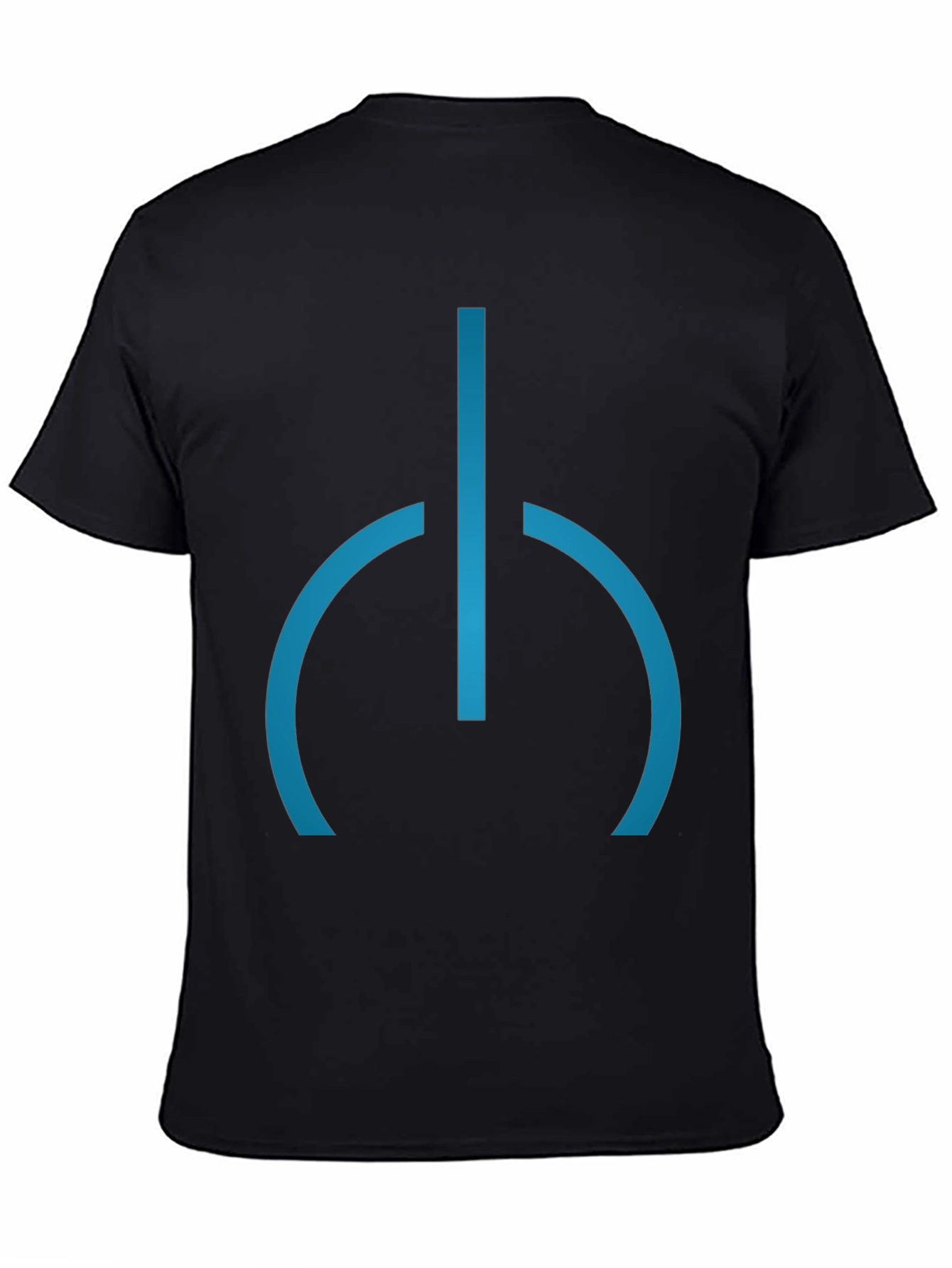 Black Modern Blue Symbol Black T-Shirt view 4