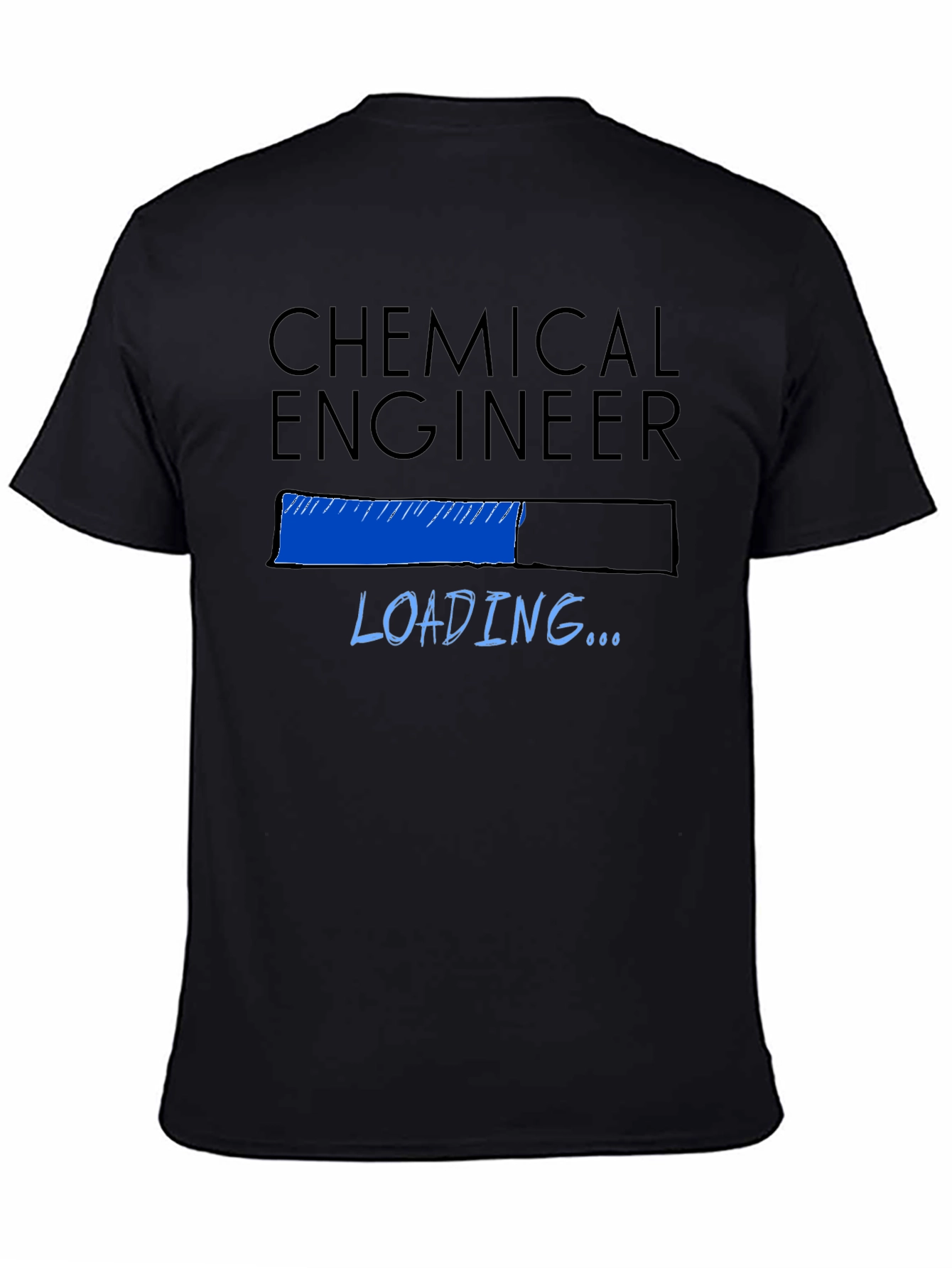 Black Chemical Engineer Loading T-Shirt - Black view 4