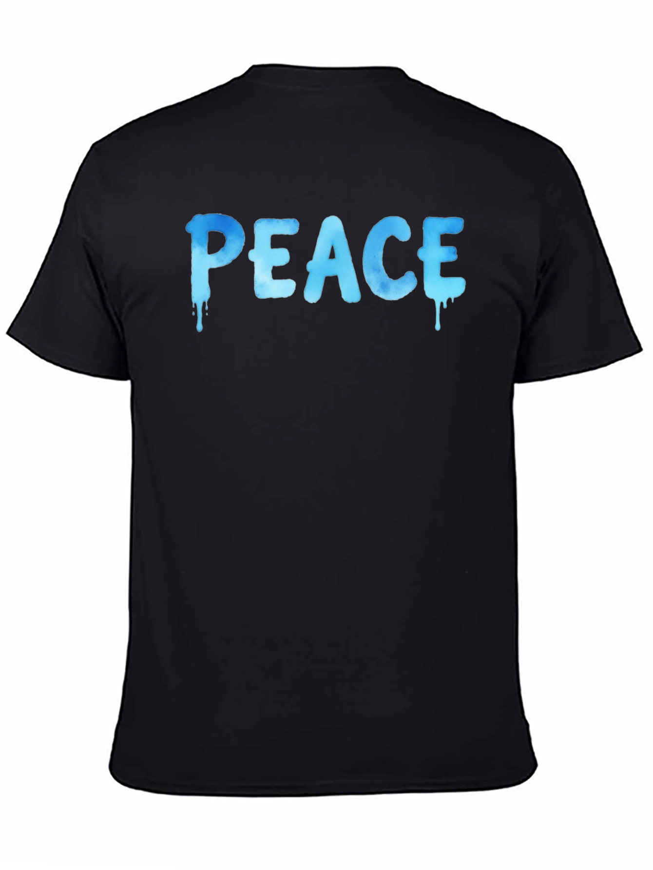 Black Peace Drip Graphic T-Shirt - Cool Casual Tee view 4