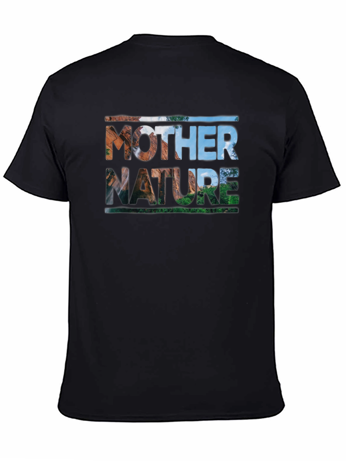 Black Mother Nature T-Shirt - Black Graphic Tee view 4
