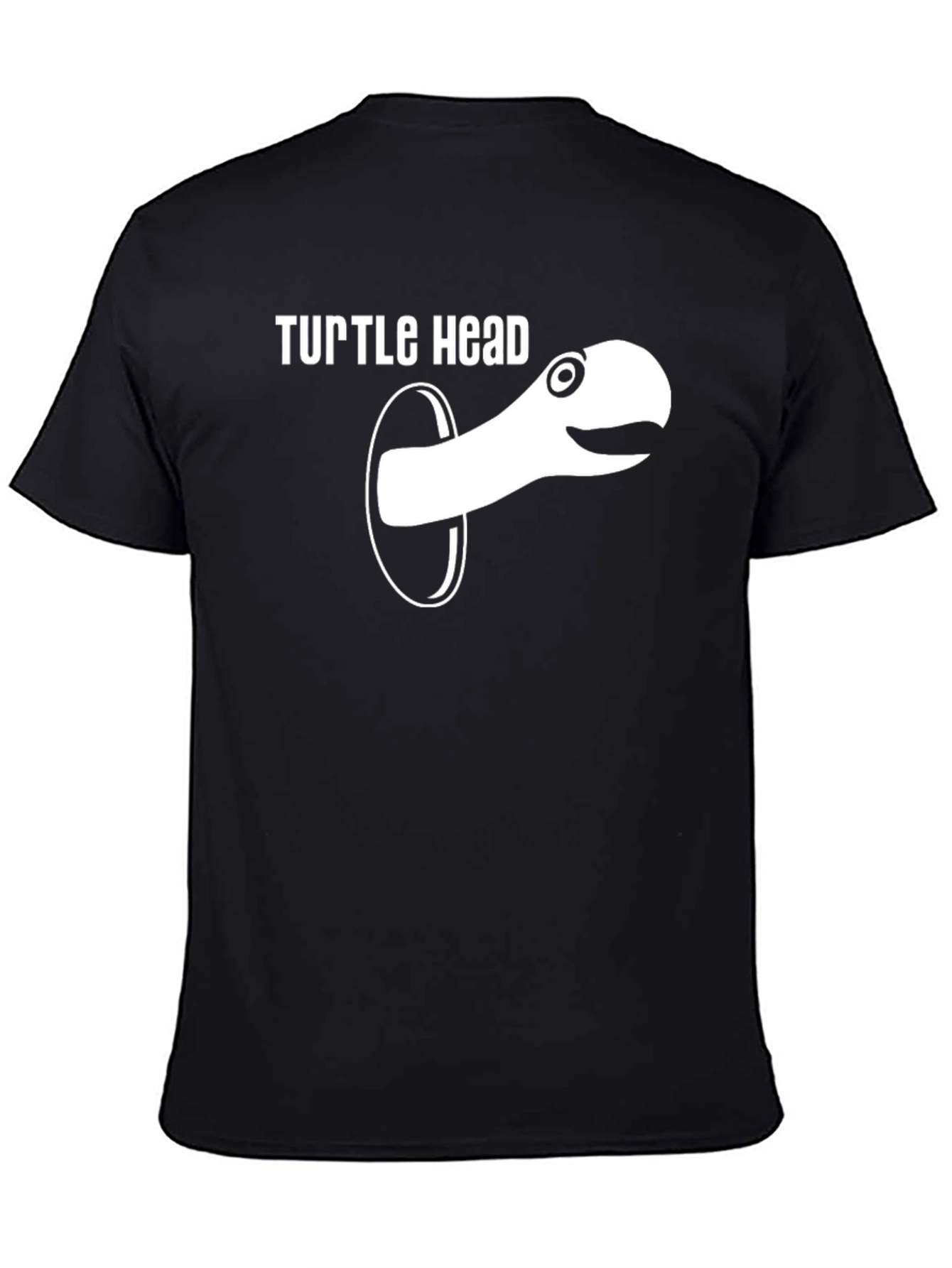 Black Turtle Head Graphic T-Shirt - Funny Novelty Tee view 4