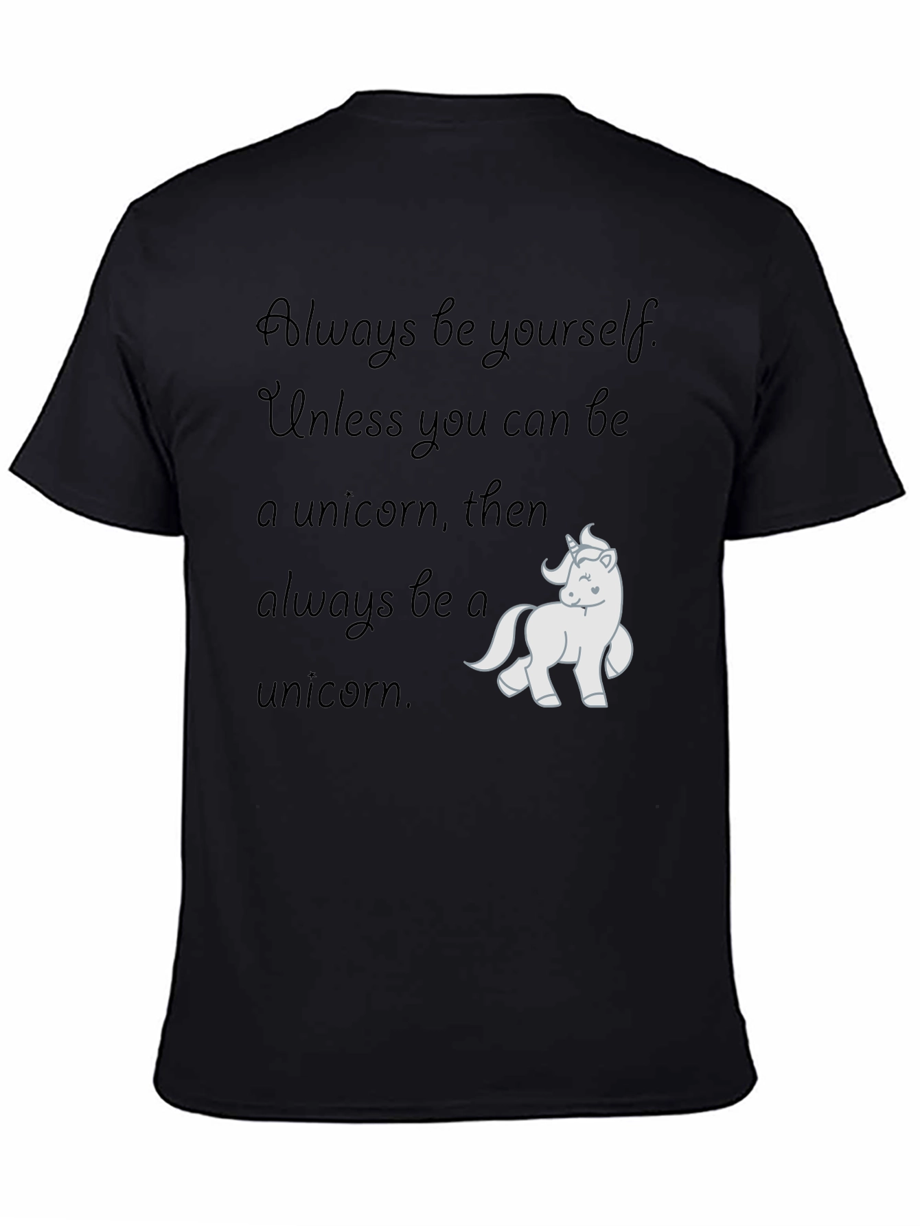 Black Unicorn T-Shirt - Always Be A Unicorn view 4