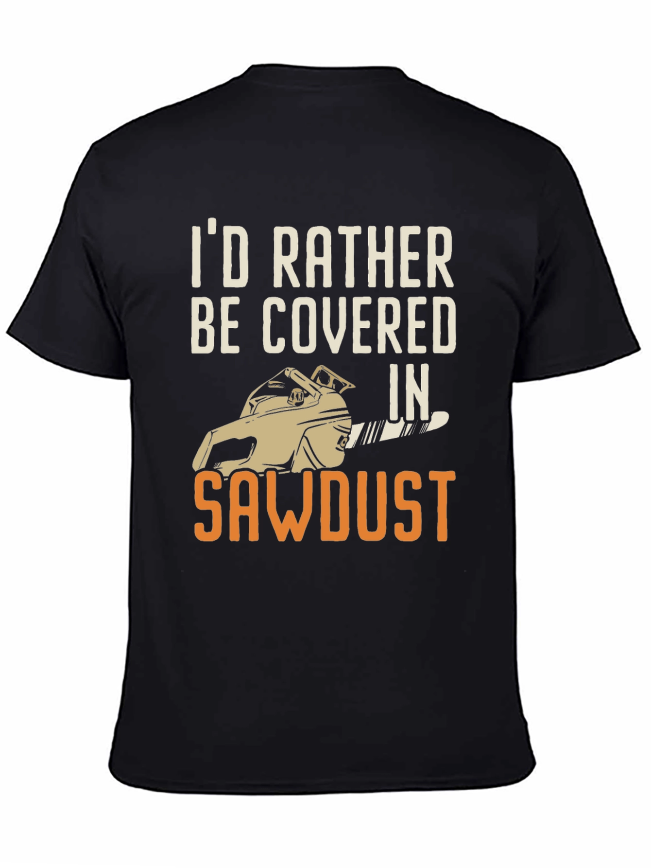 Black Sawdust Chainsaw Graphic T-Shirt - Lumberjack Apparel view 4