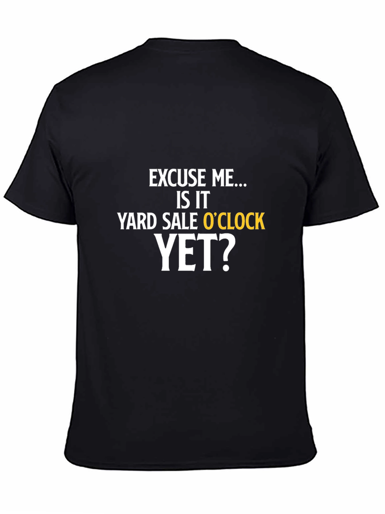 Black Yard Sale O'Clock T-Shirt - Black Graphic Tee view 4