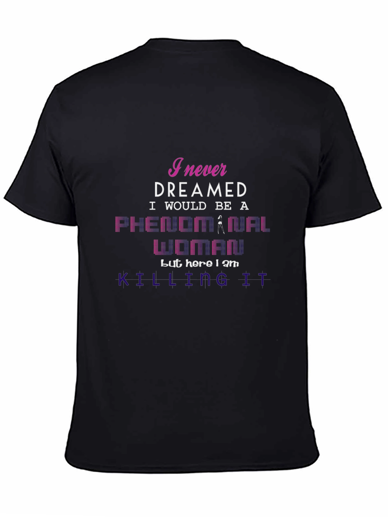 Black Phenomenal Woman Graphic T-Shirt view 4