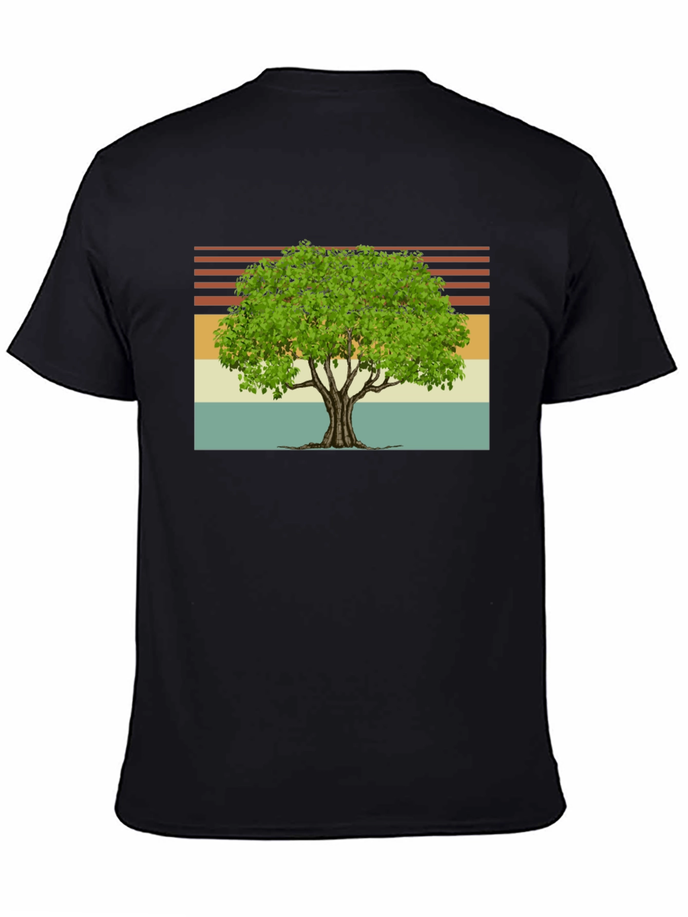 Black Vintage Tree Graphic T-Shirt view 4