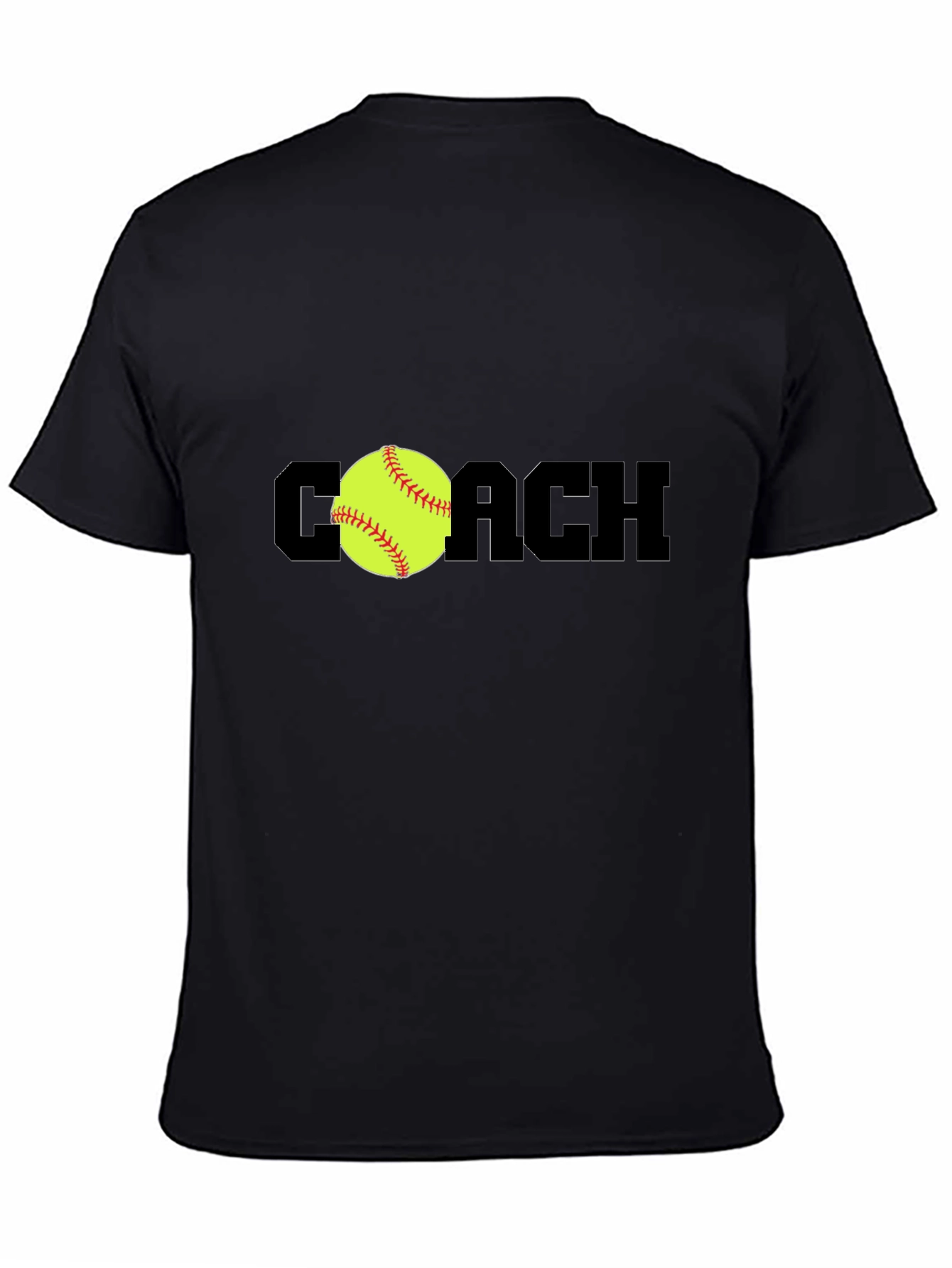 Black Coach Softball T-Shirt - Black view 4