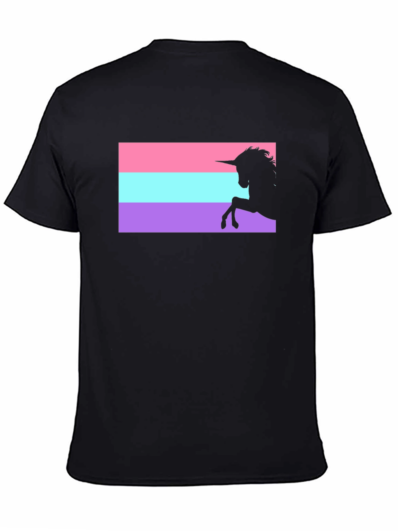 Black Unicorn Genderfluid Pride T-Shirt view 4