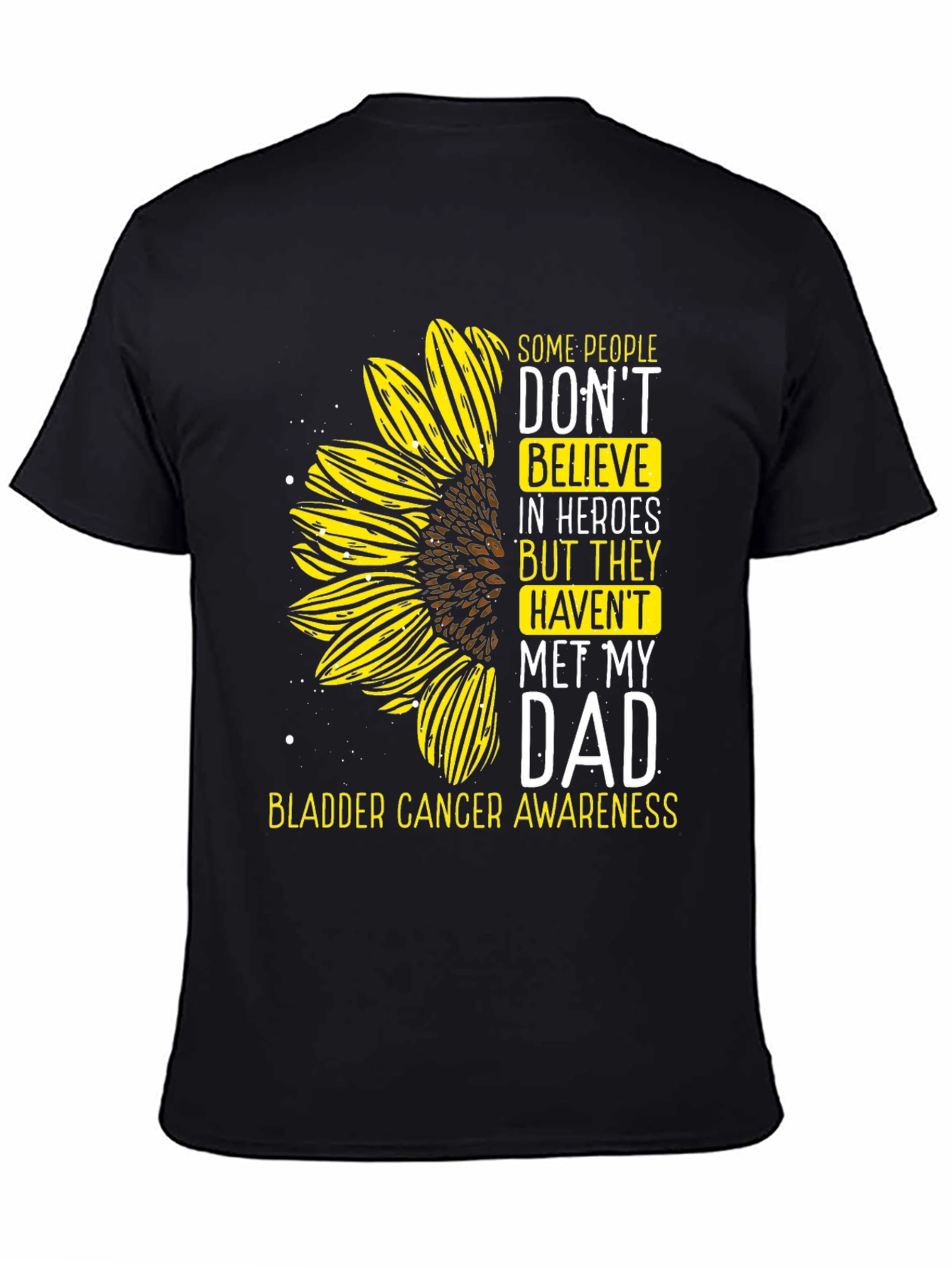 Bladder Cancer Awareness Sunflower T-Shirt - 4