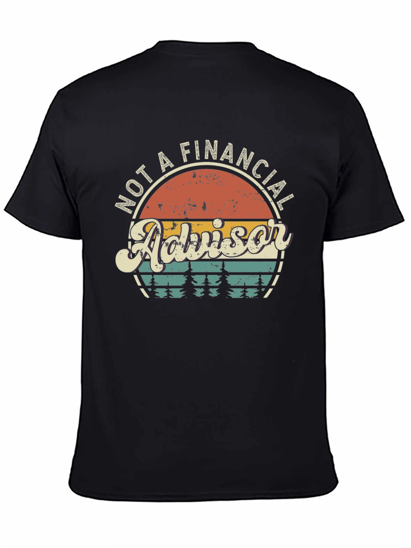 Black Not A Financial Advisor Graphic Tee view 4