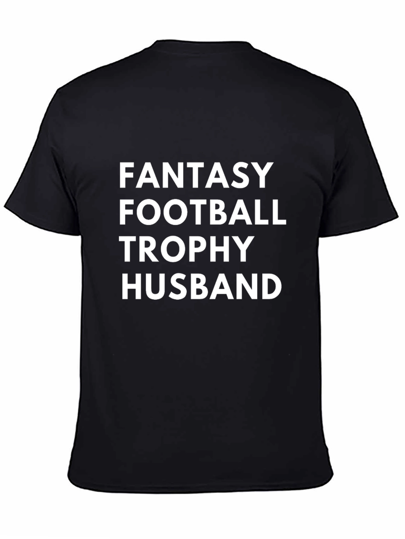 Black Fantasy Football Trophy Husband Graphic Tee view 4