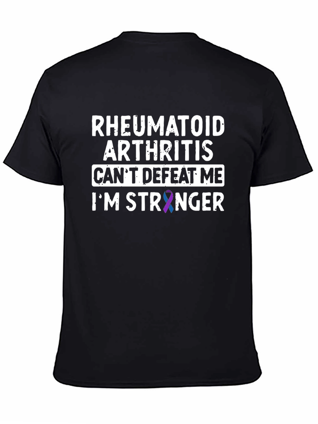 Black Rheumatoid Arthritis Awareness T-Shirt - I'm Stronger view 4