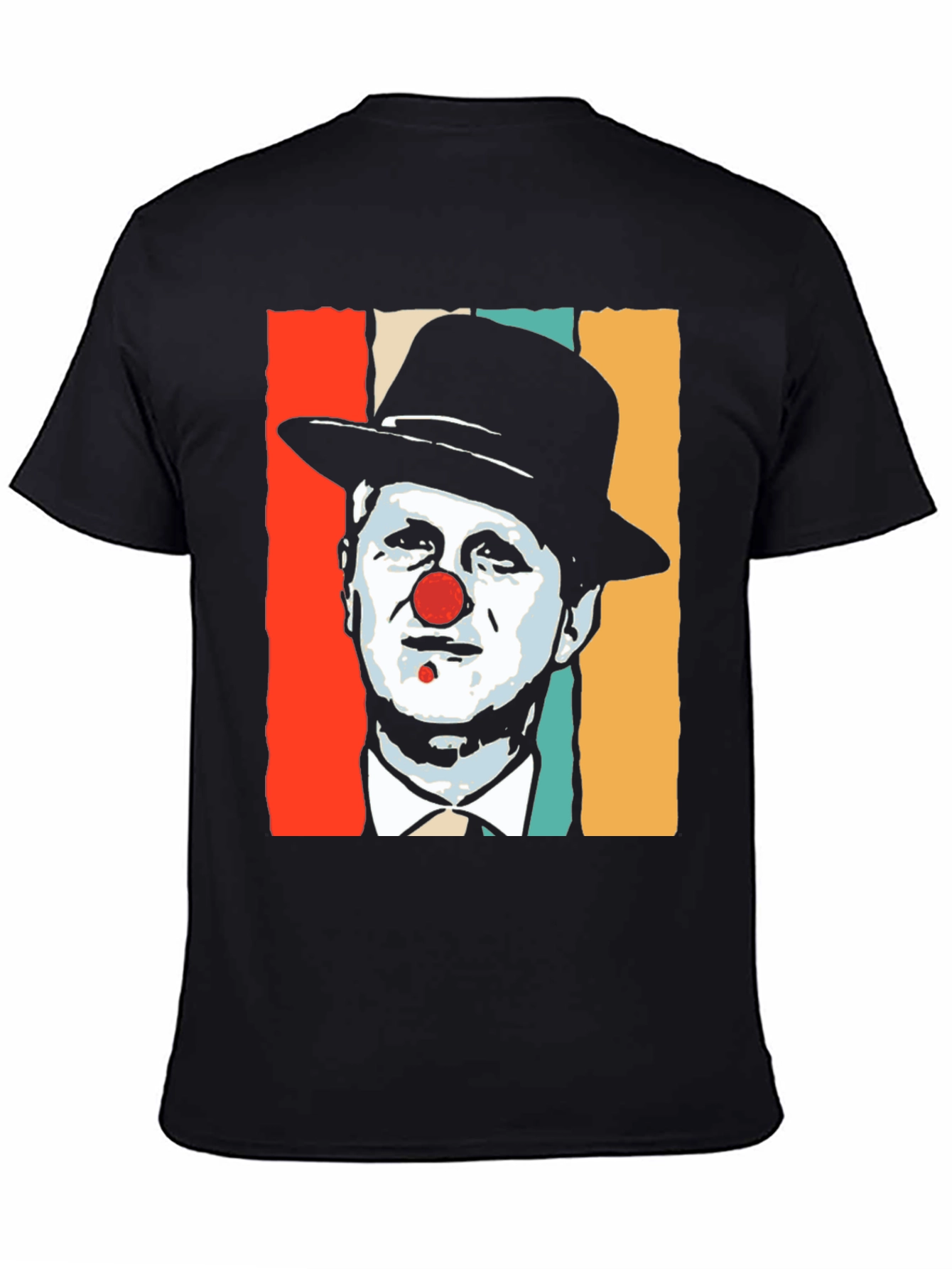 Black Clown Portrait Graphic T-Shirt - Retro Style view 4
