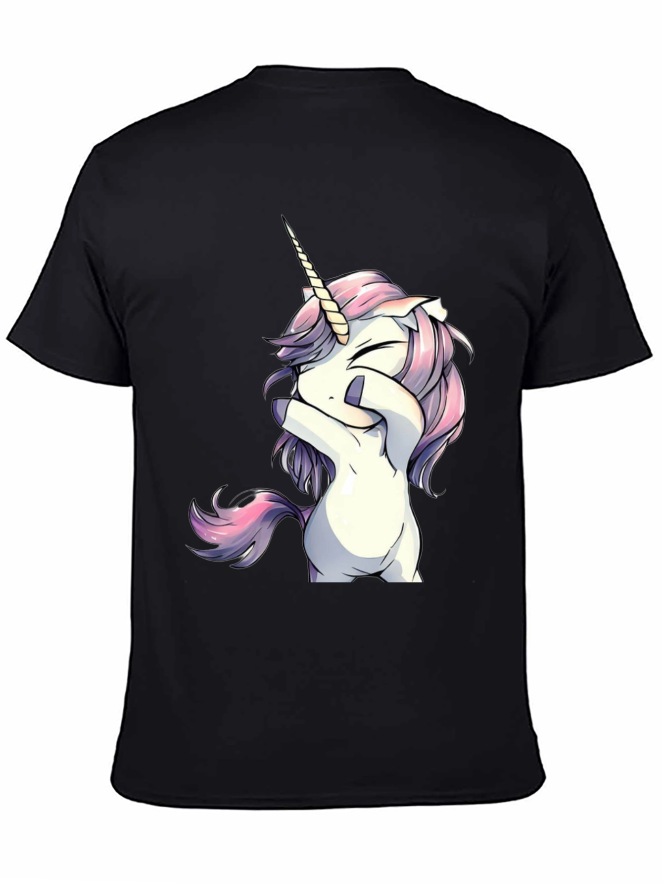 Black Unicorn Graphic Tee - Black Cotton Blend view 4