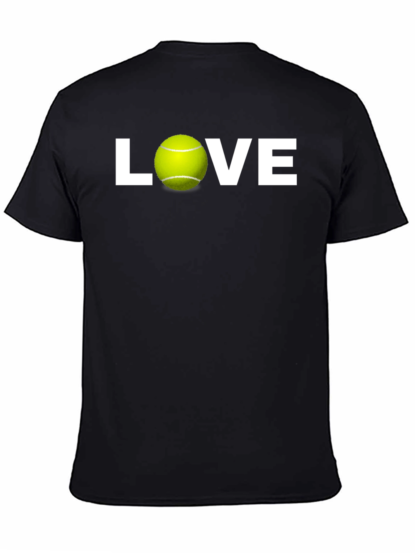 Black Tennis Lover Black T-Shirt view 4