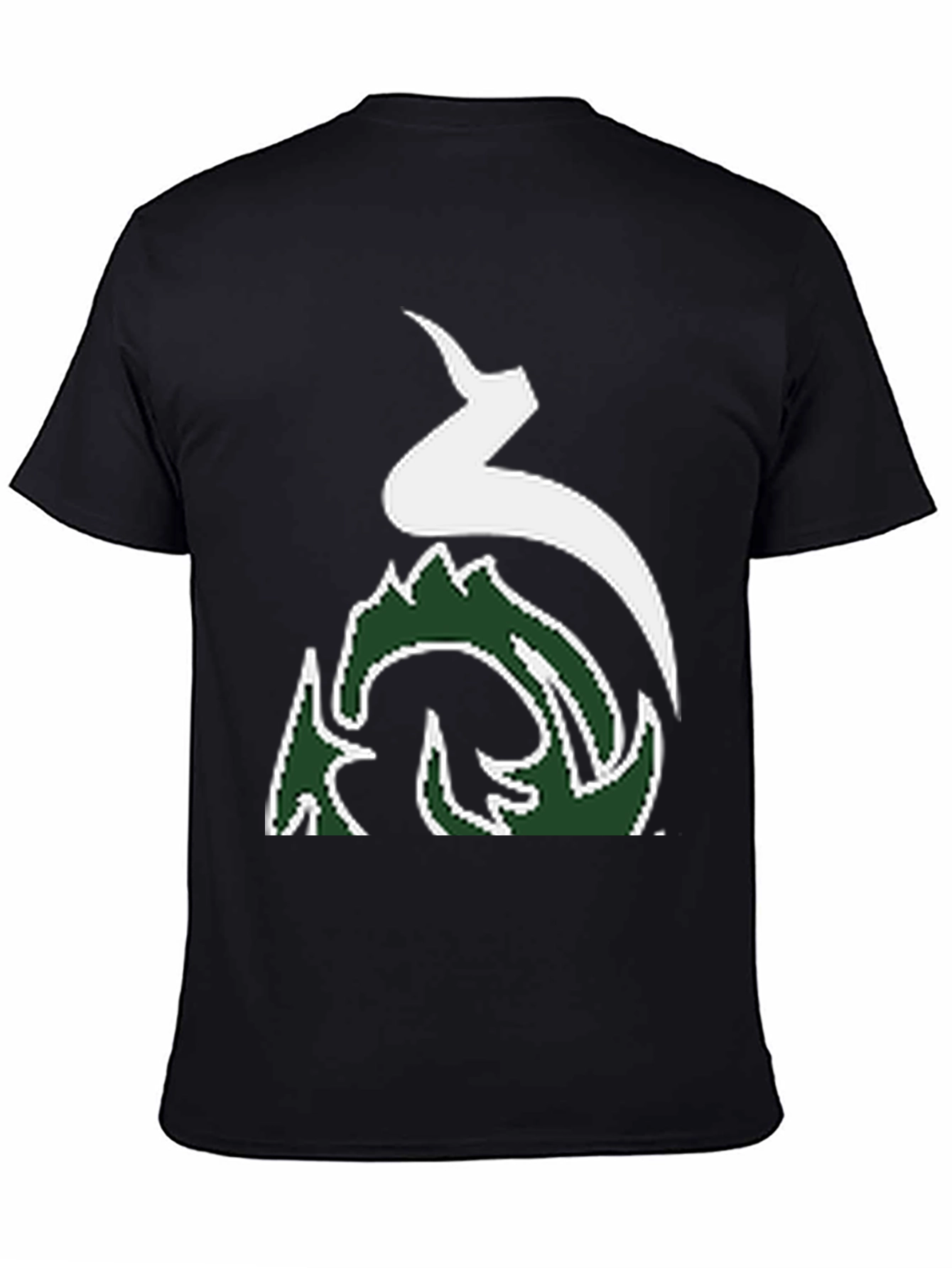 Black Stylish Graphic Print Tee view 4