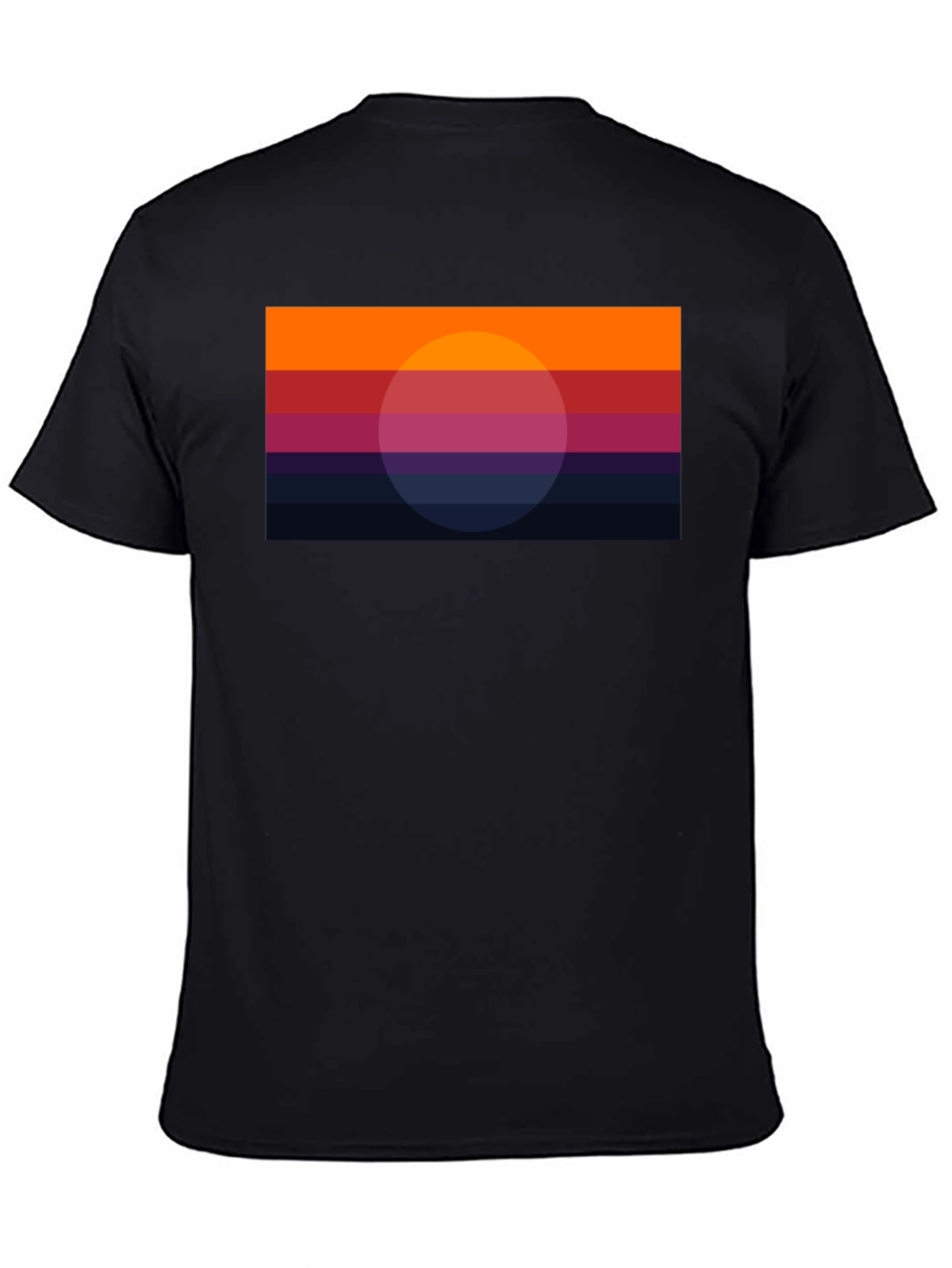 Black Retro Sunset Graphic Tee - Stylish & Unique Design view 4