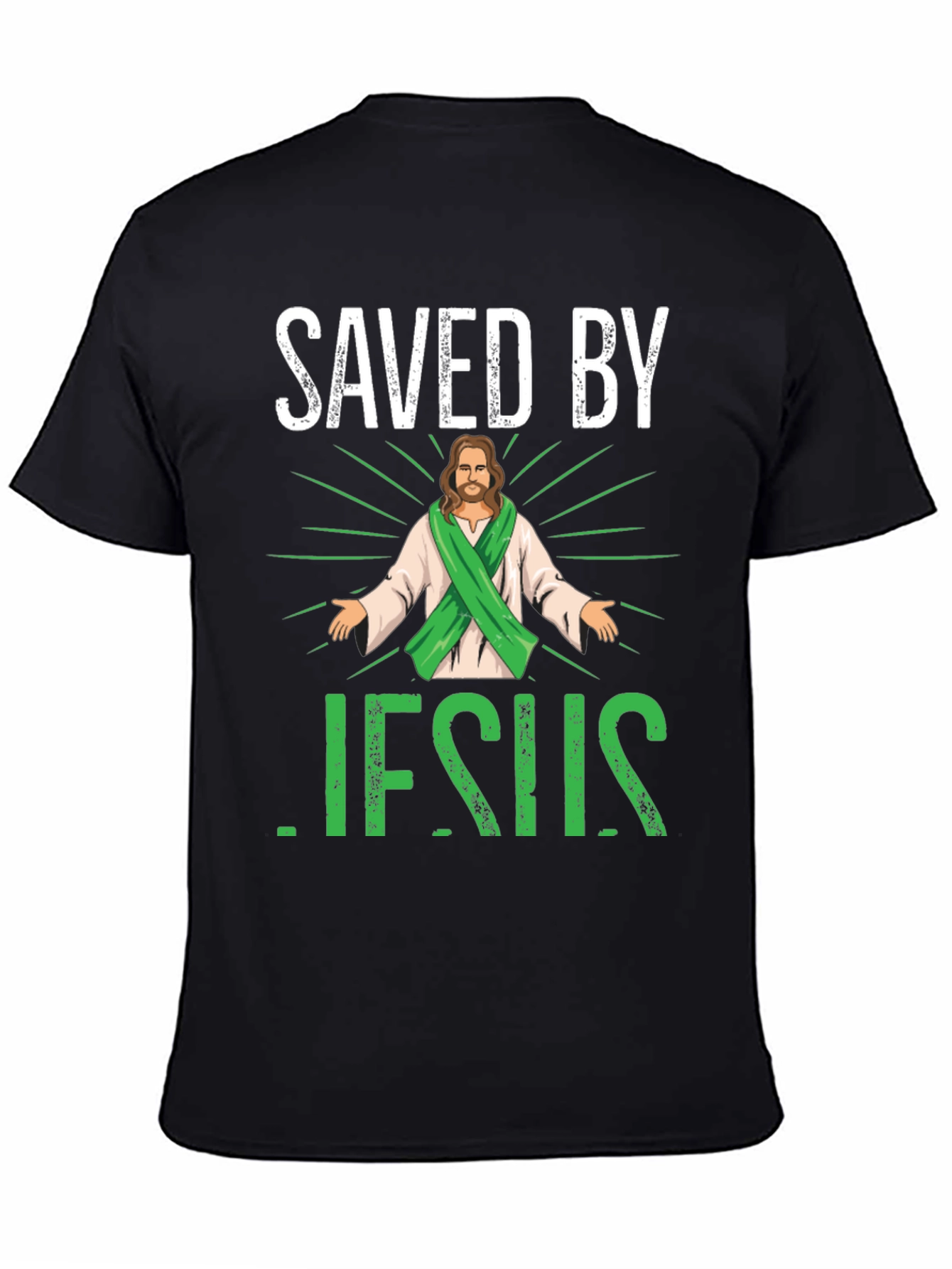 Saved by Jesus Graphic T-Shirt - 4