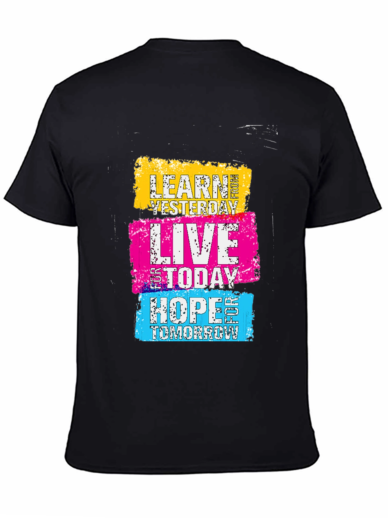Black Motivational Learn Live Hope Graphic Tee view 4