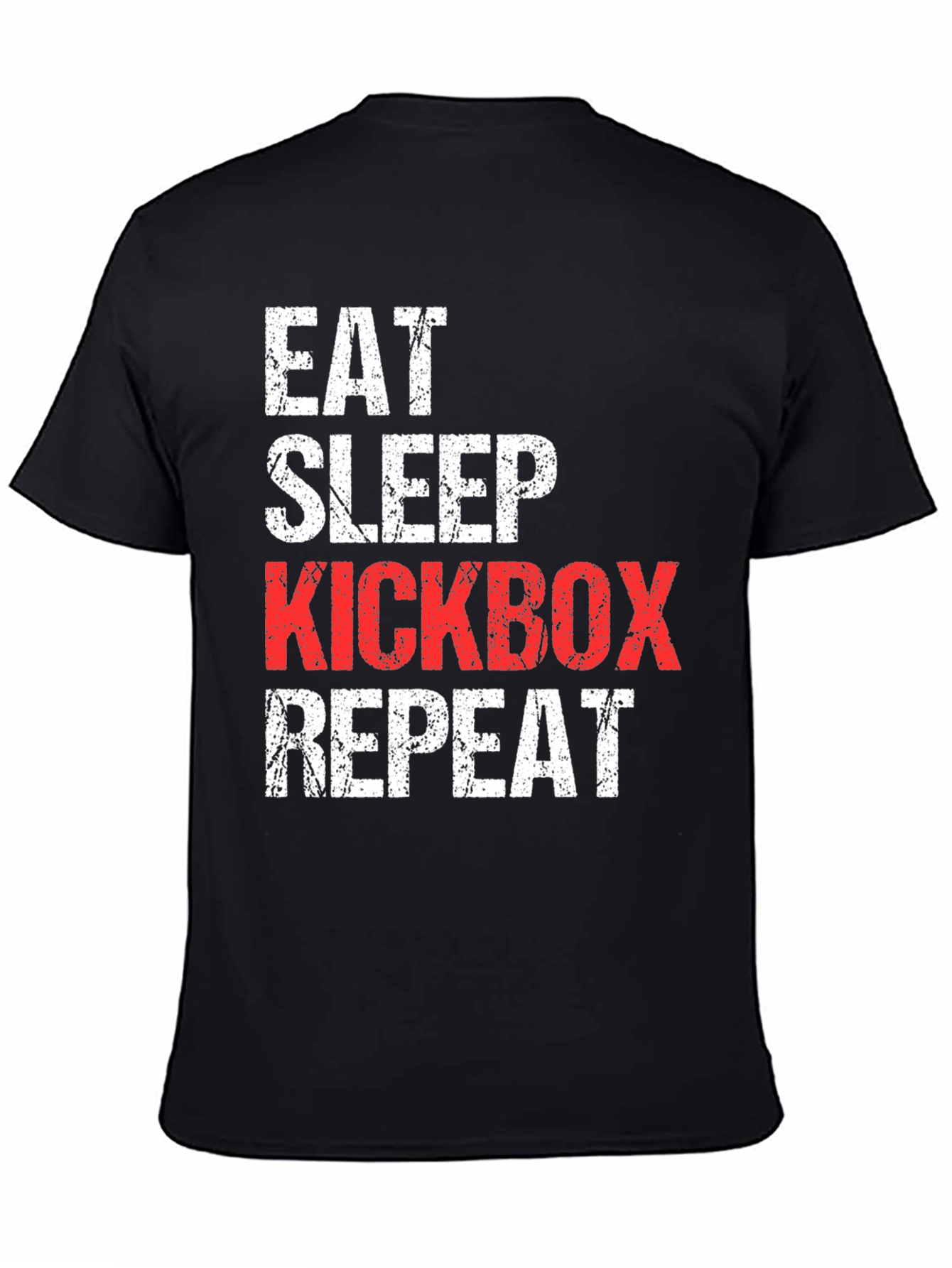 Black Eat Sleep Kickbox Repeat T-Shirt view 4