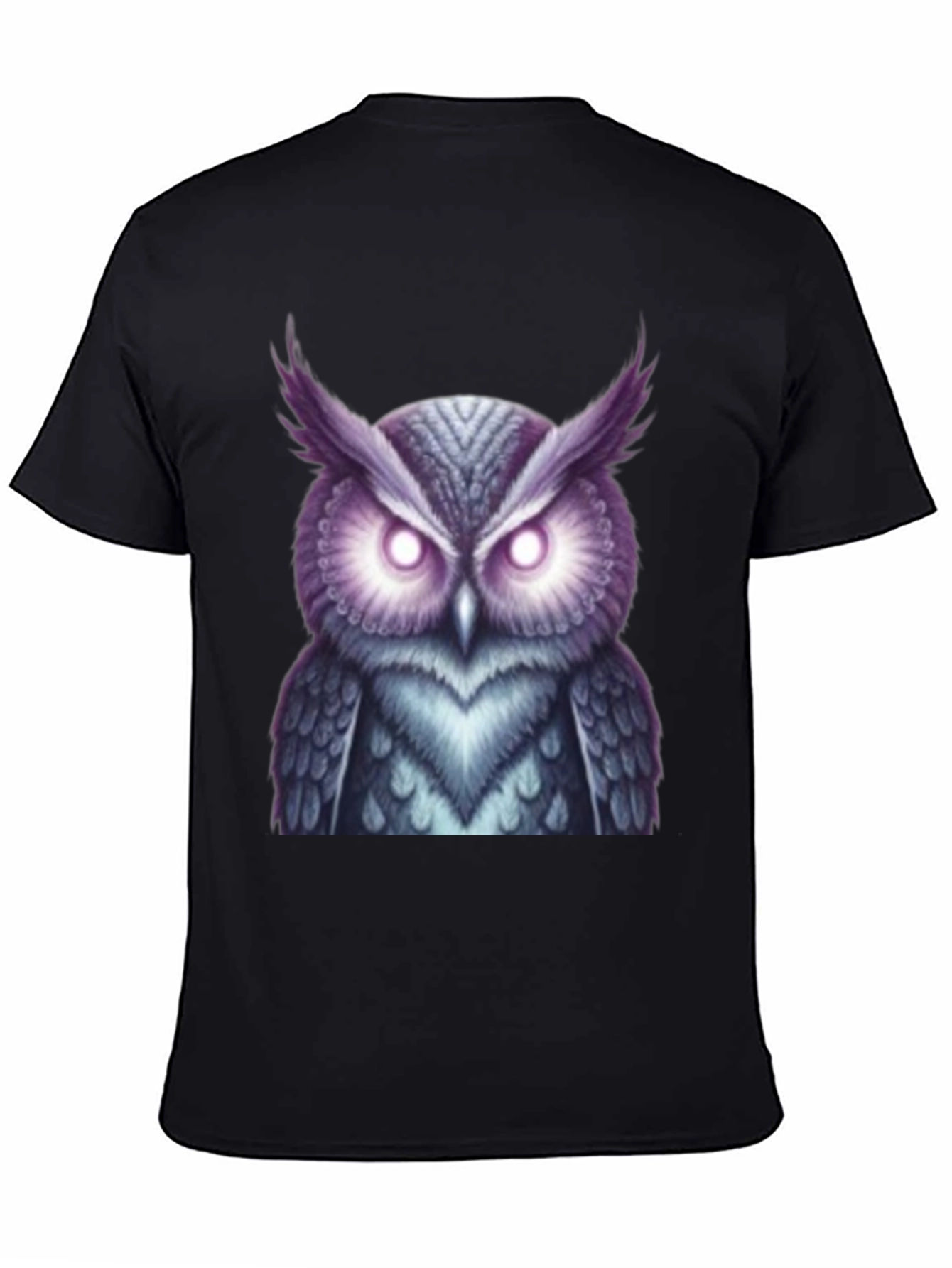 Mystic Owl Graphic Tee - Black Cotton - 4
