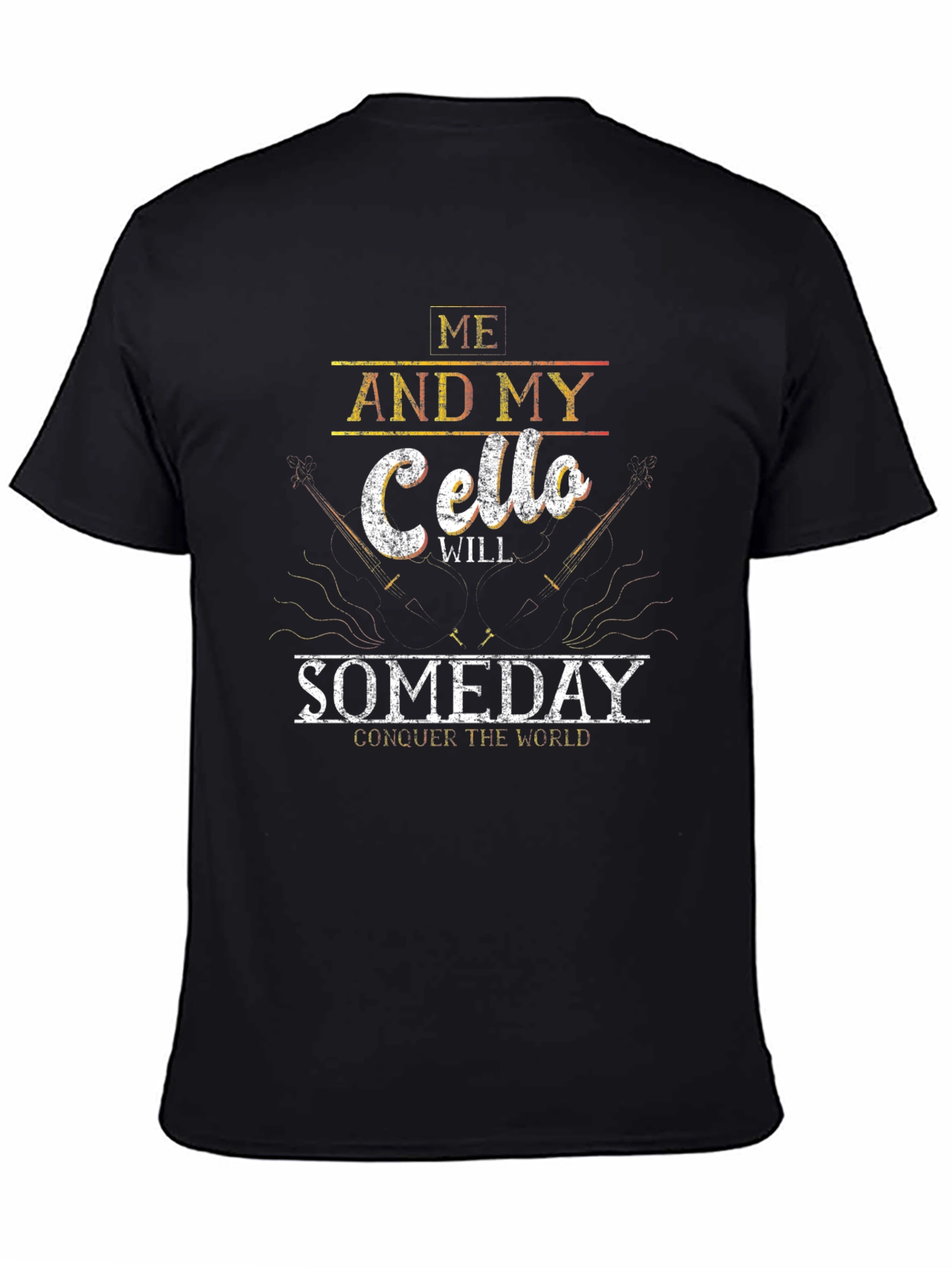 Black Me and My Cello T-Shirt - Conquer the World view 4