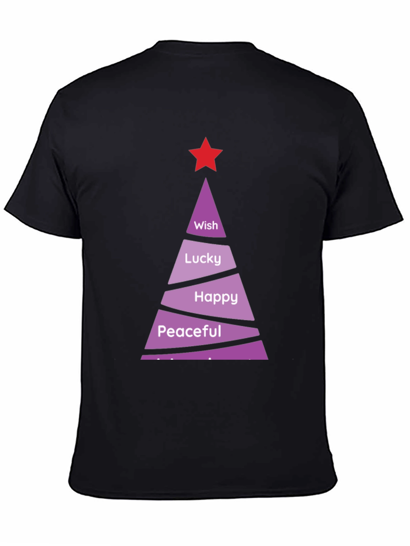 Black Festive Wishes Graphic Tee view 4