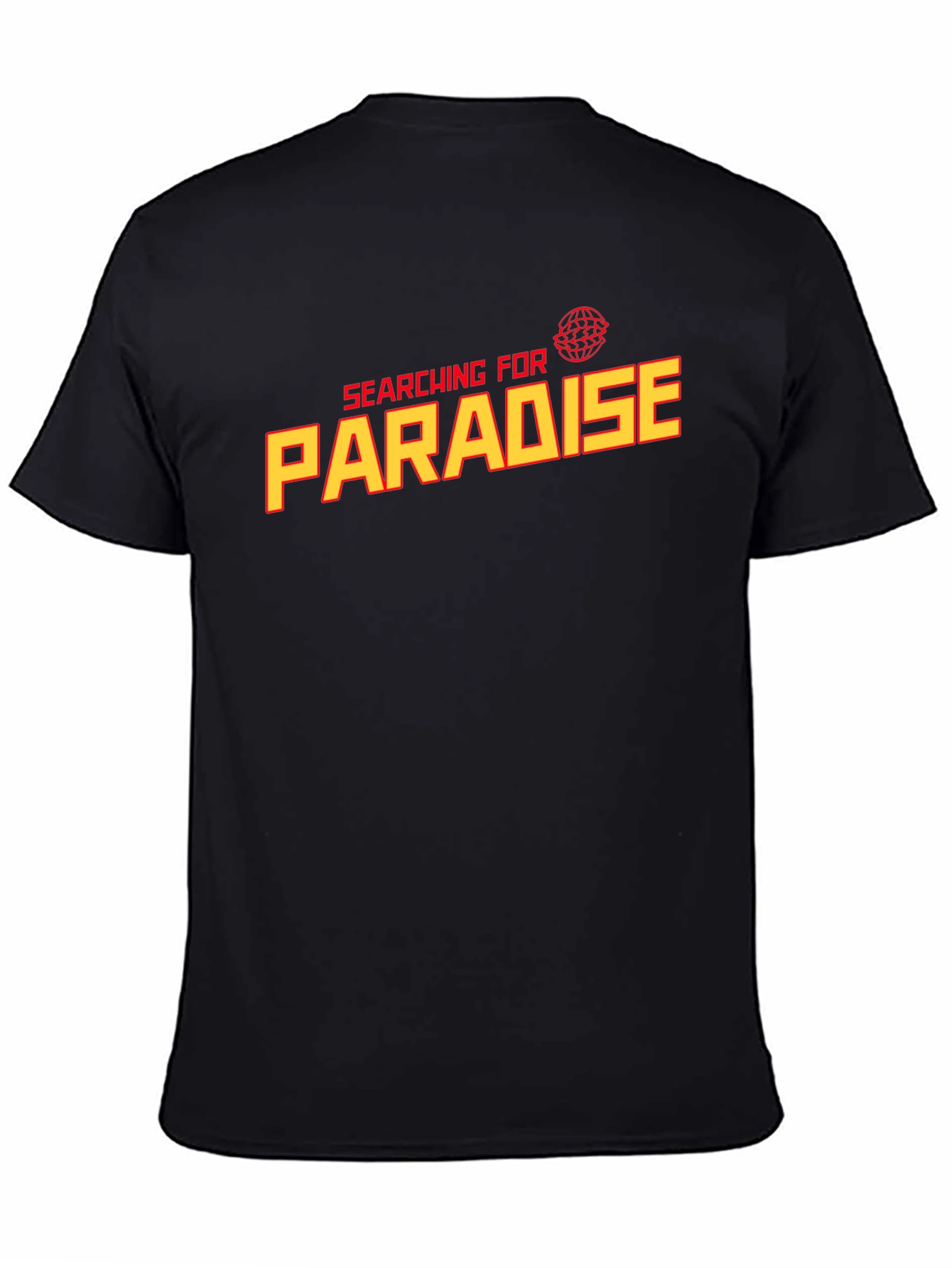 Black Searching for Paradise Graphic Tee - Black view 4