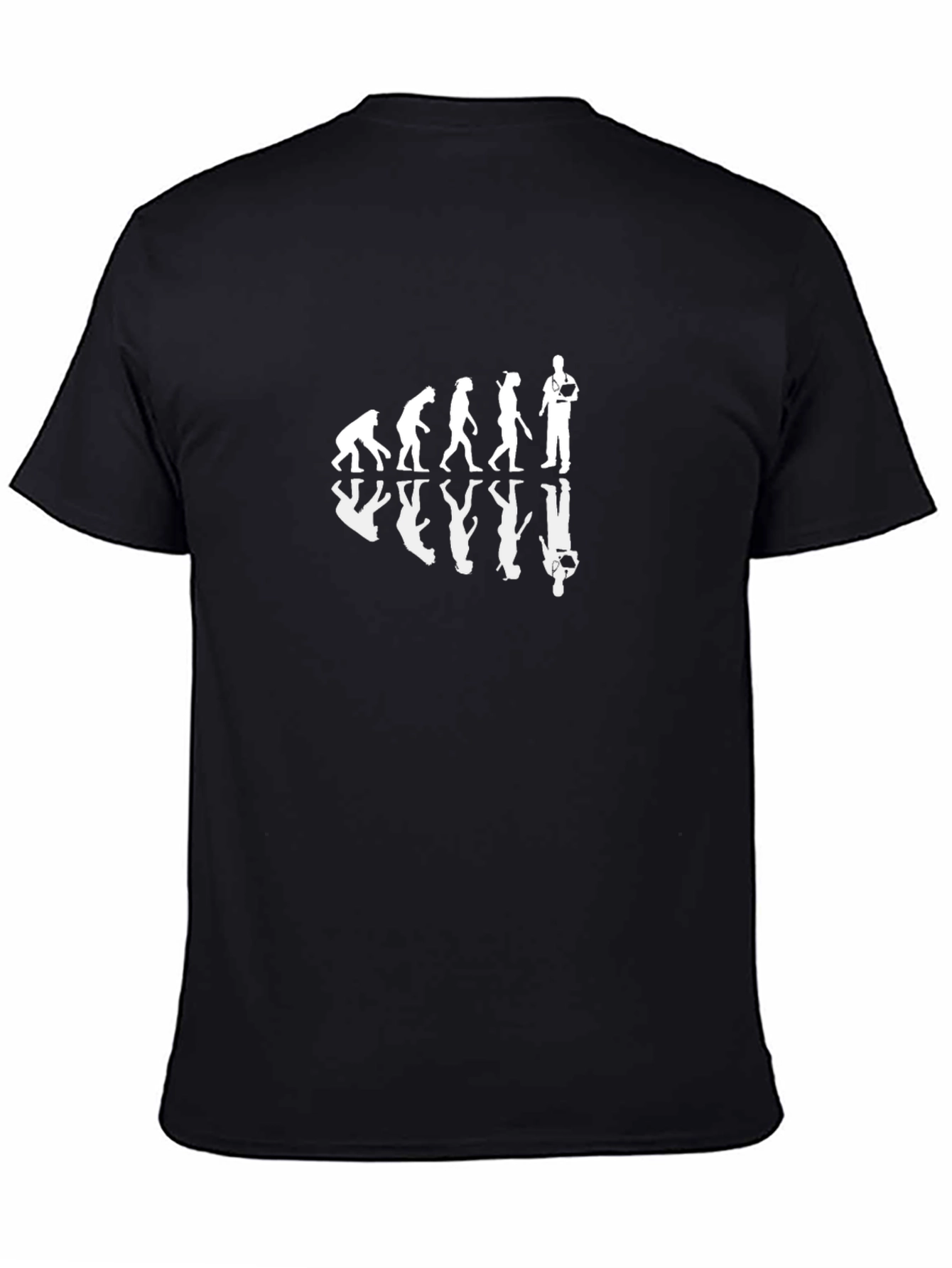 Black Evolution of a Doctor T-Shirt - Black view 4