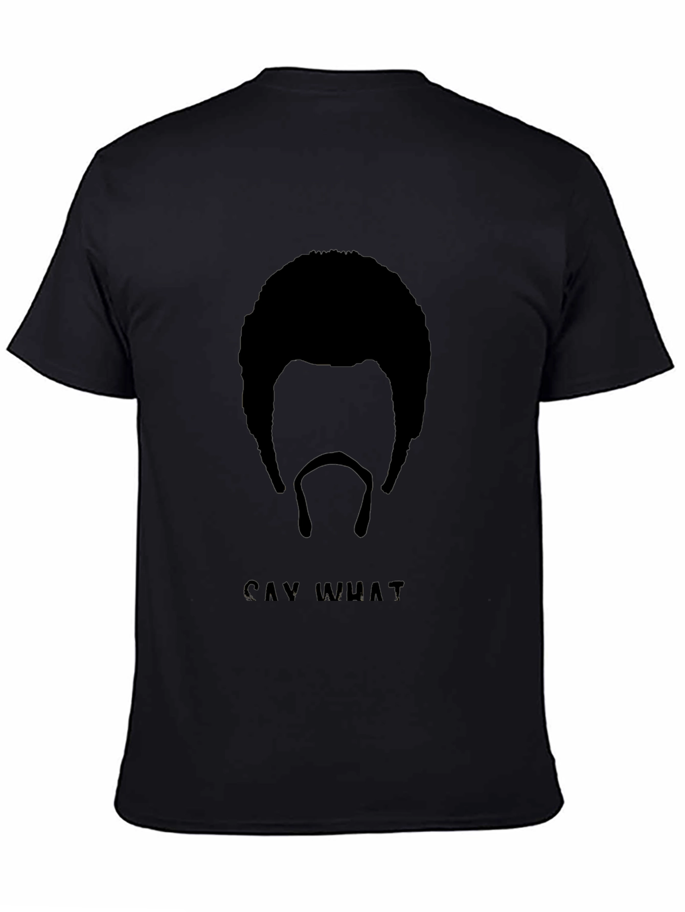 Black Black 'Say What' Graphic T-Shirt view 4