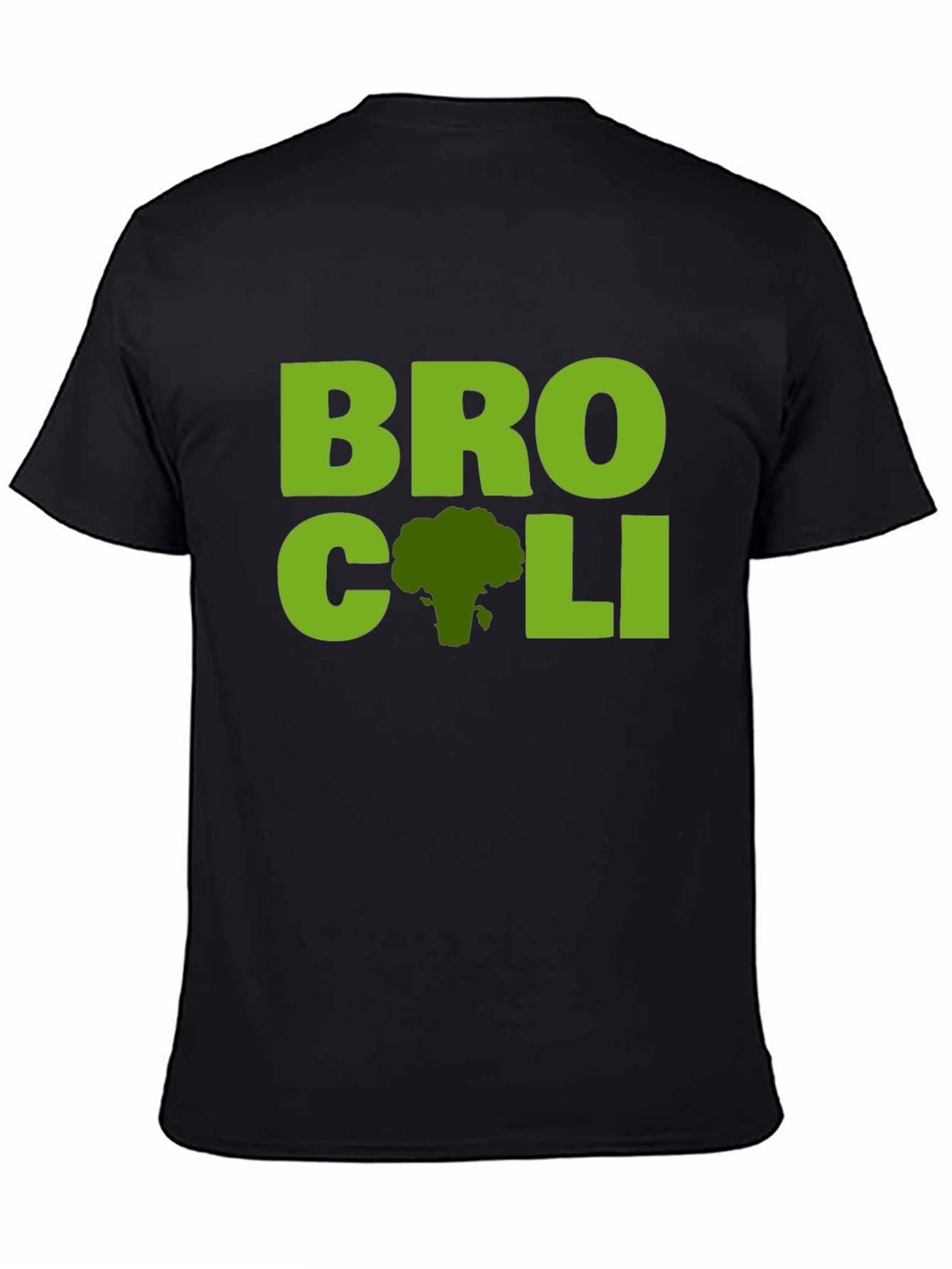 Black Broccoli Graphic Tee - Vegan Humor T-Shirt view 4