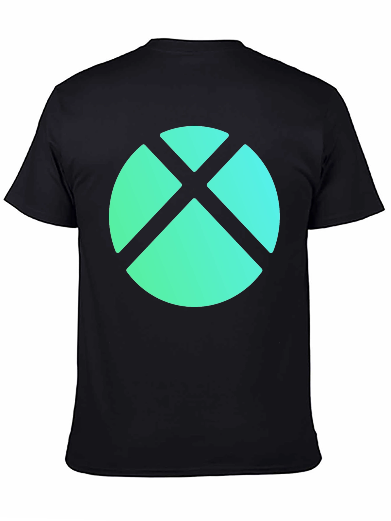 Black Abstract Geometric Graphic Tee - Modern Casual Wear view 4