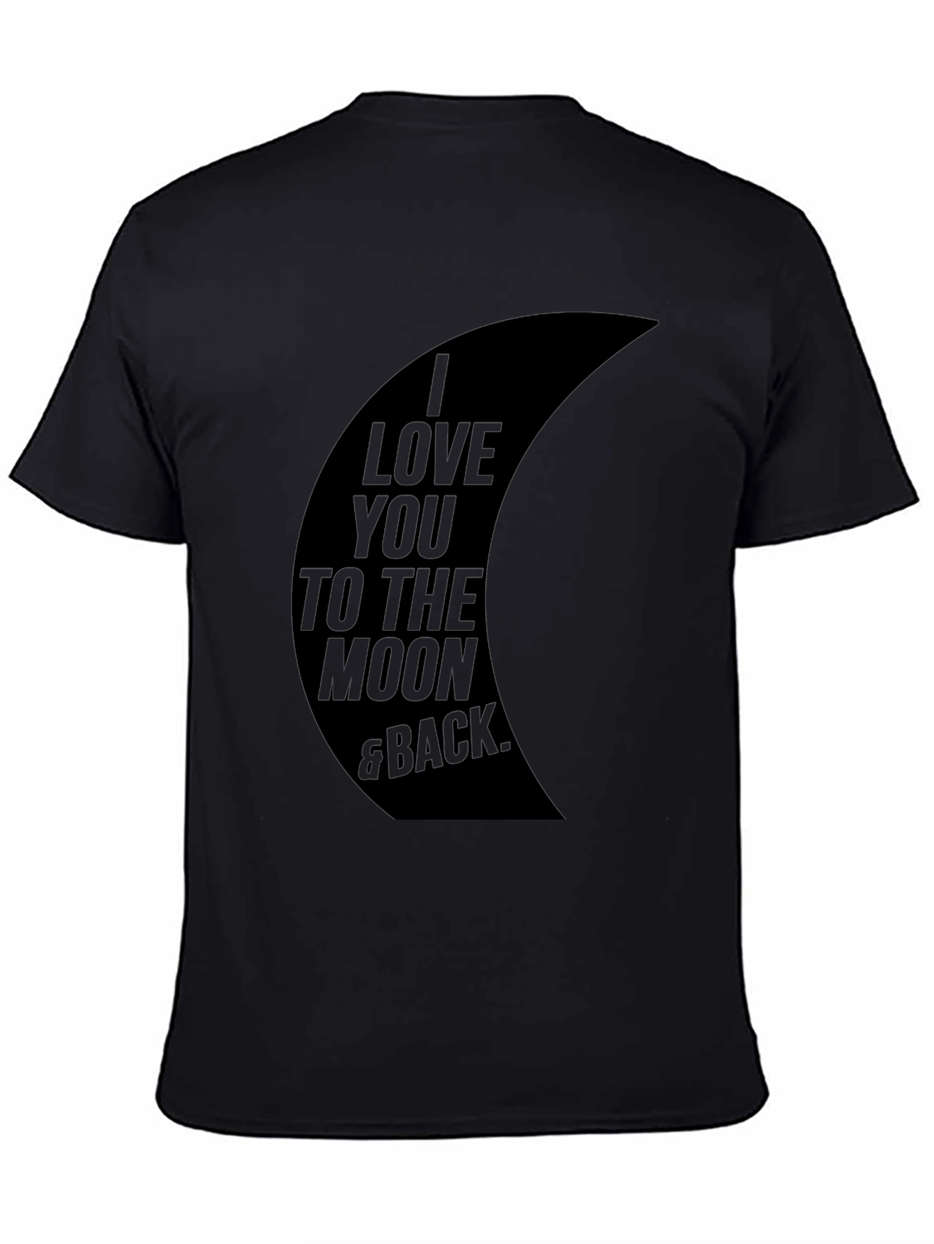 Black I Love You to the Moon & Back Graphic Tee - Black view 4