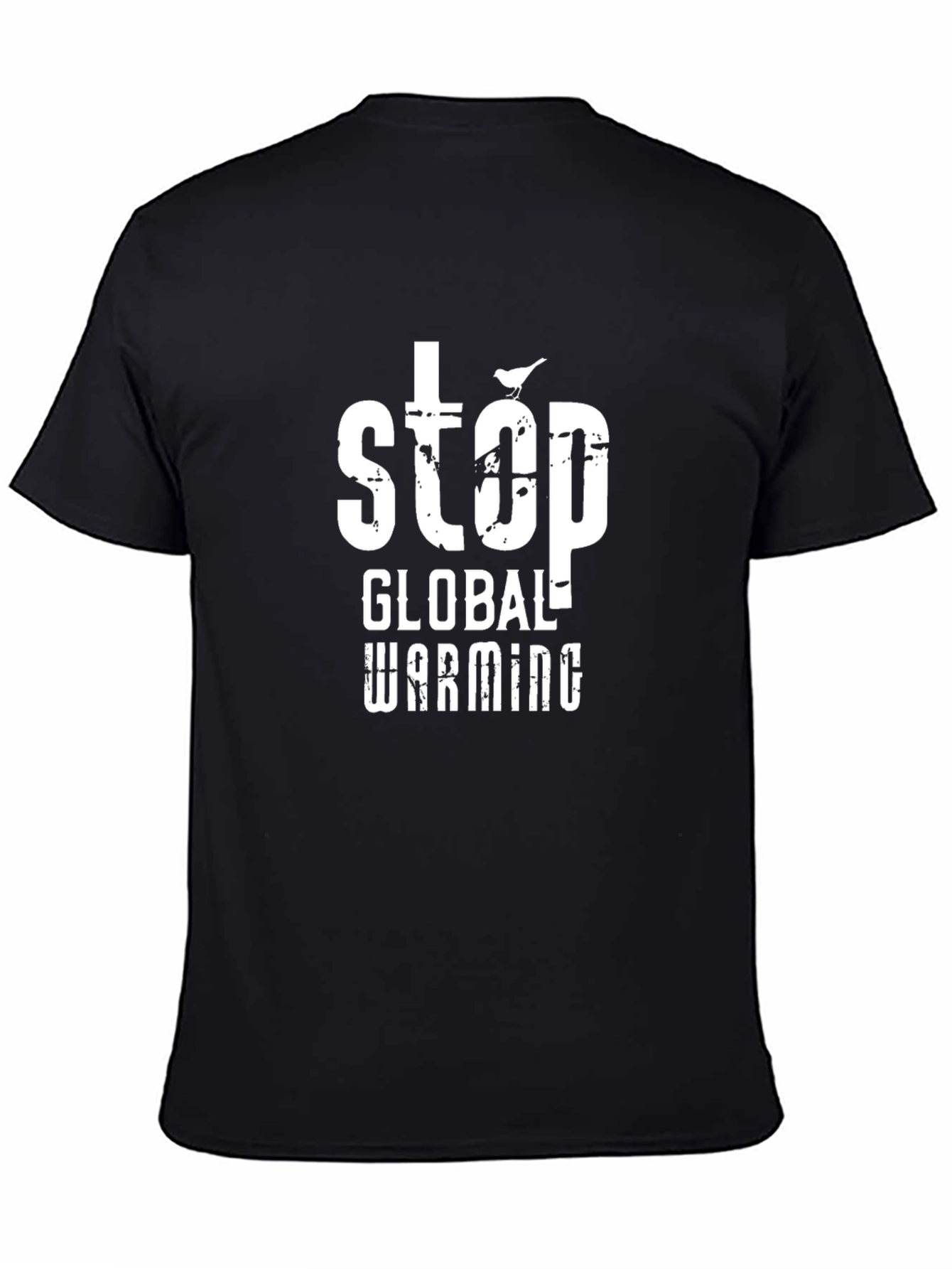 Black Stop Global Warming Black Graphic Tee view 4